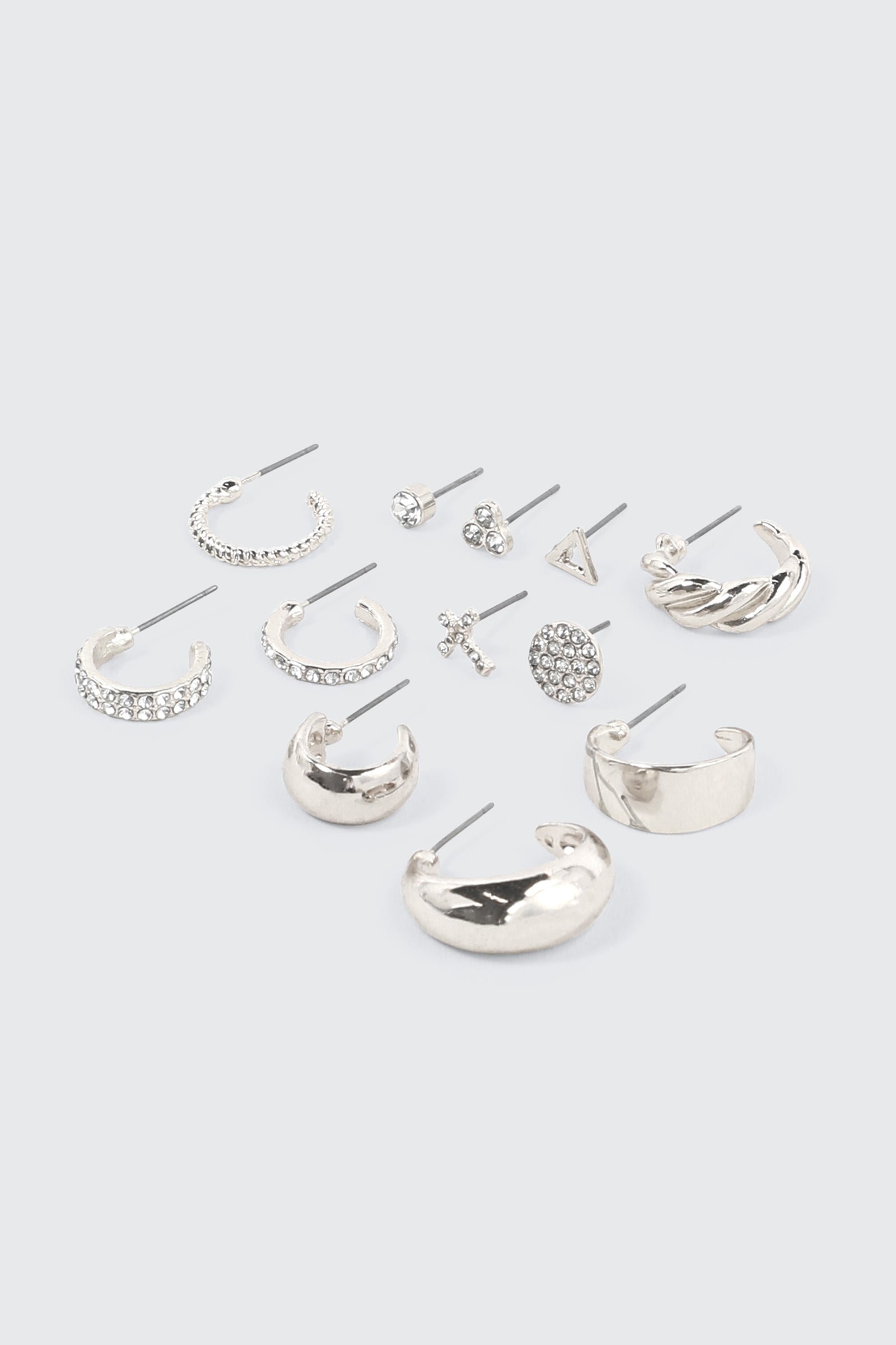 12-Pack Mixed Hoop & Stud Earrings