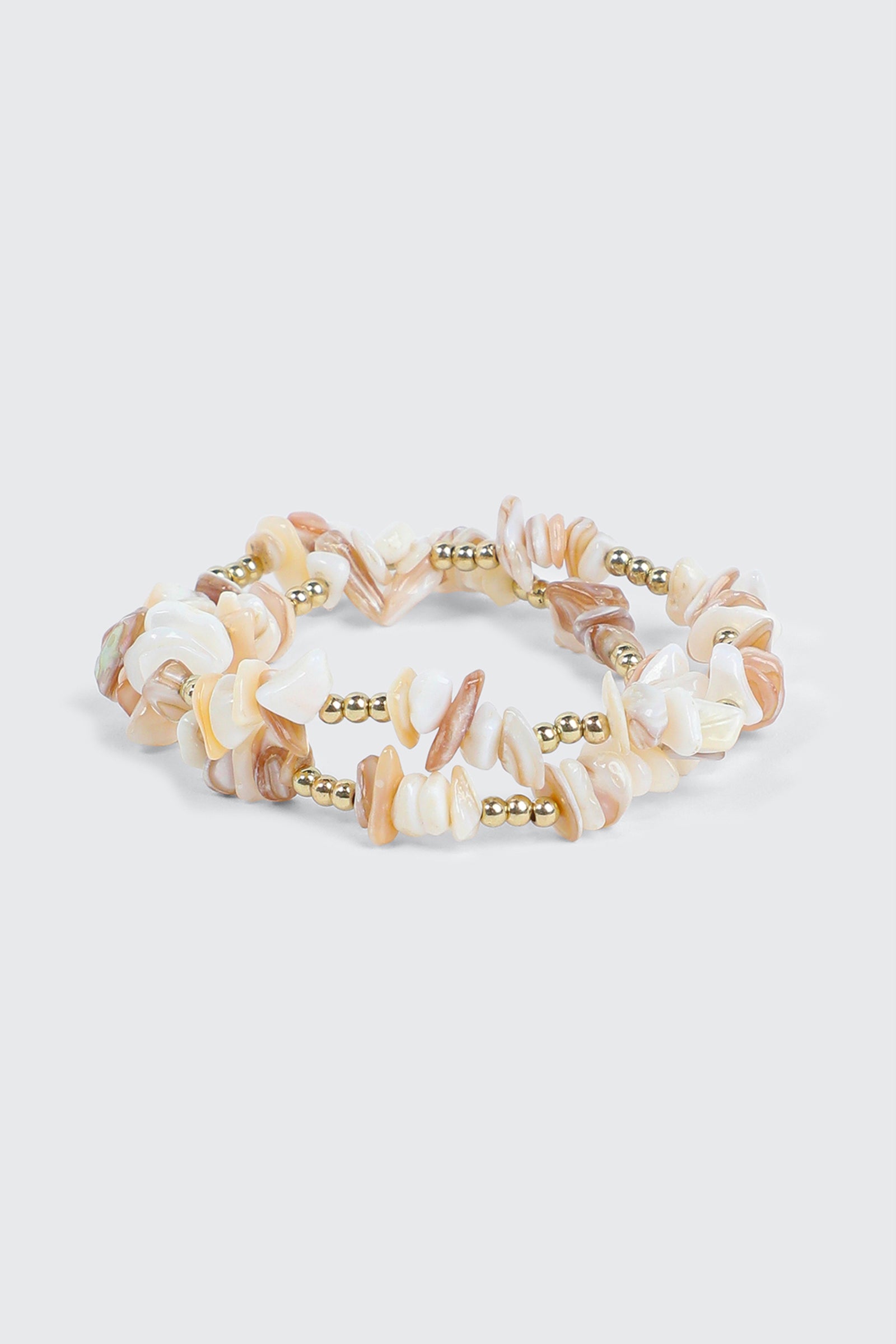 2-Pack Semi Precious Stone Stretch Bracelets
