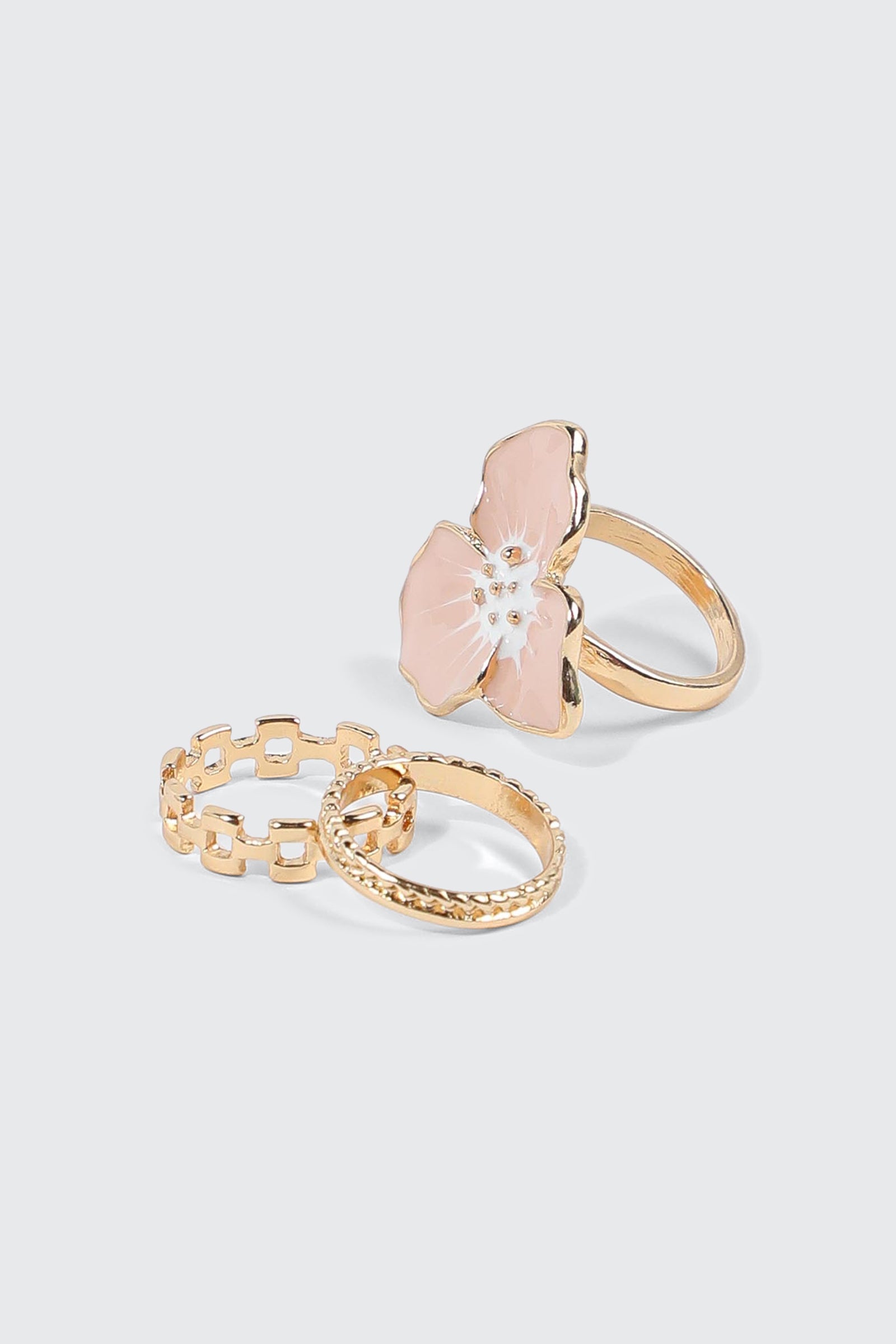 3-Pack Hibiscus Rings