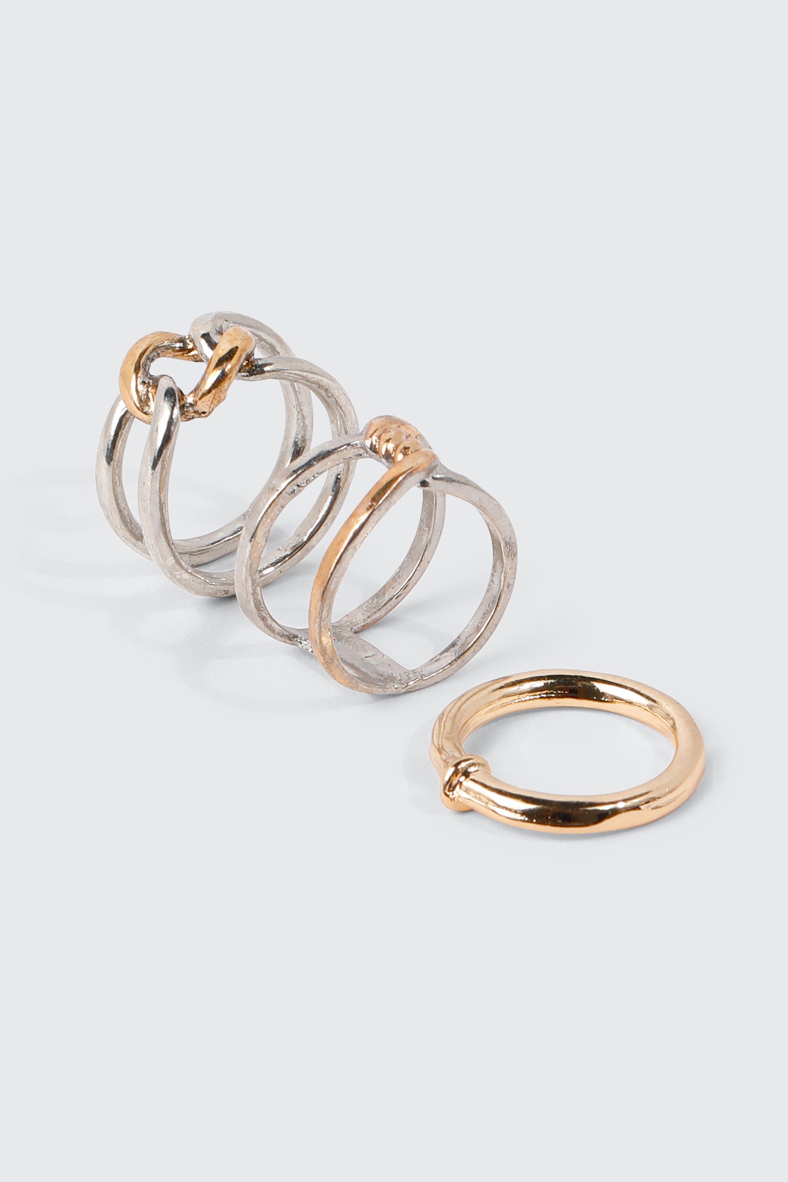 3-Pack Mixed Metal Rings