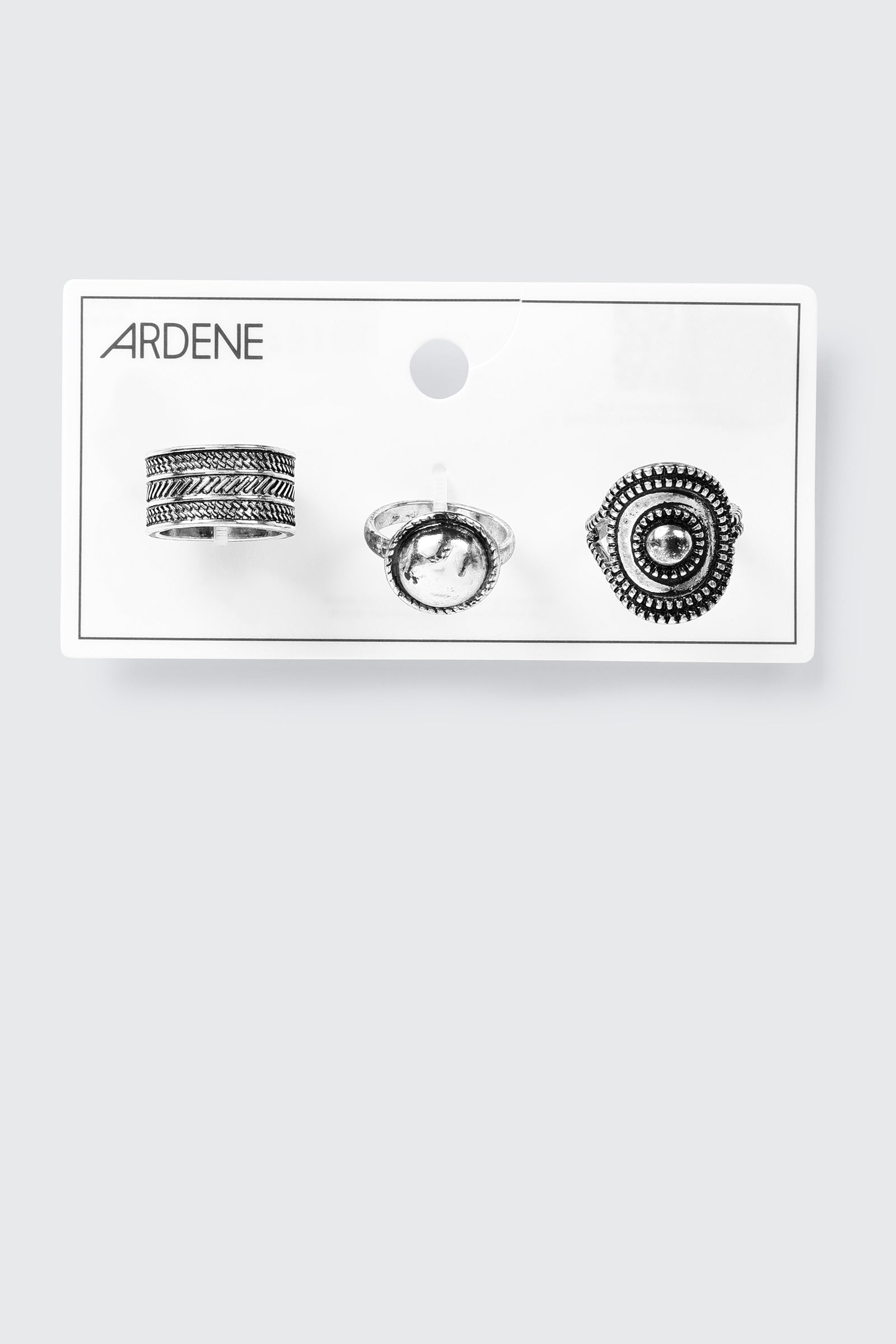 3-Pack Textured Rings