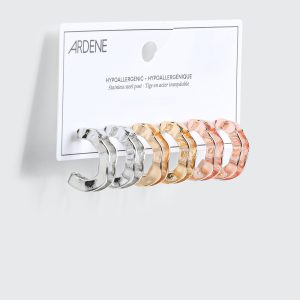 3-Pack Wavy Hoops