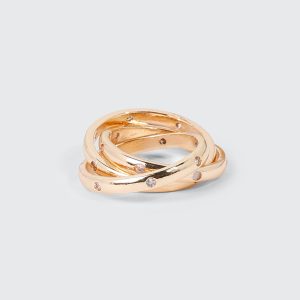 3-Piece Interlinked Stone Accent Ring Set