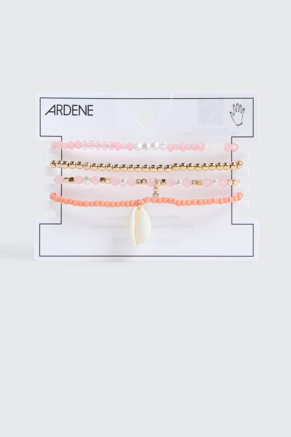 4-Pack Beaded Stretch Bracelets