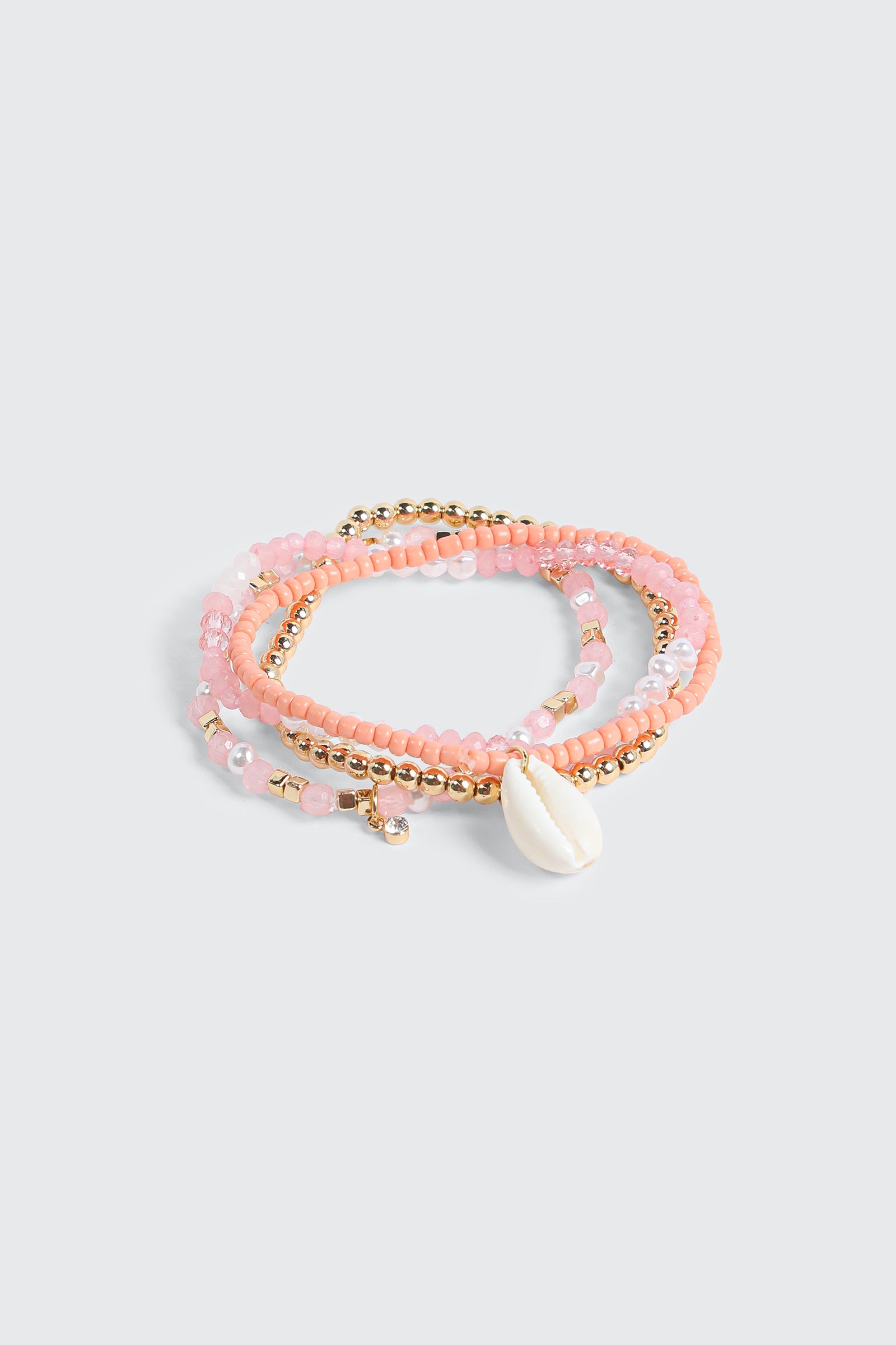 4-Pack Beaded Stretch Bracelets