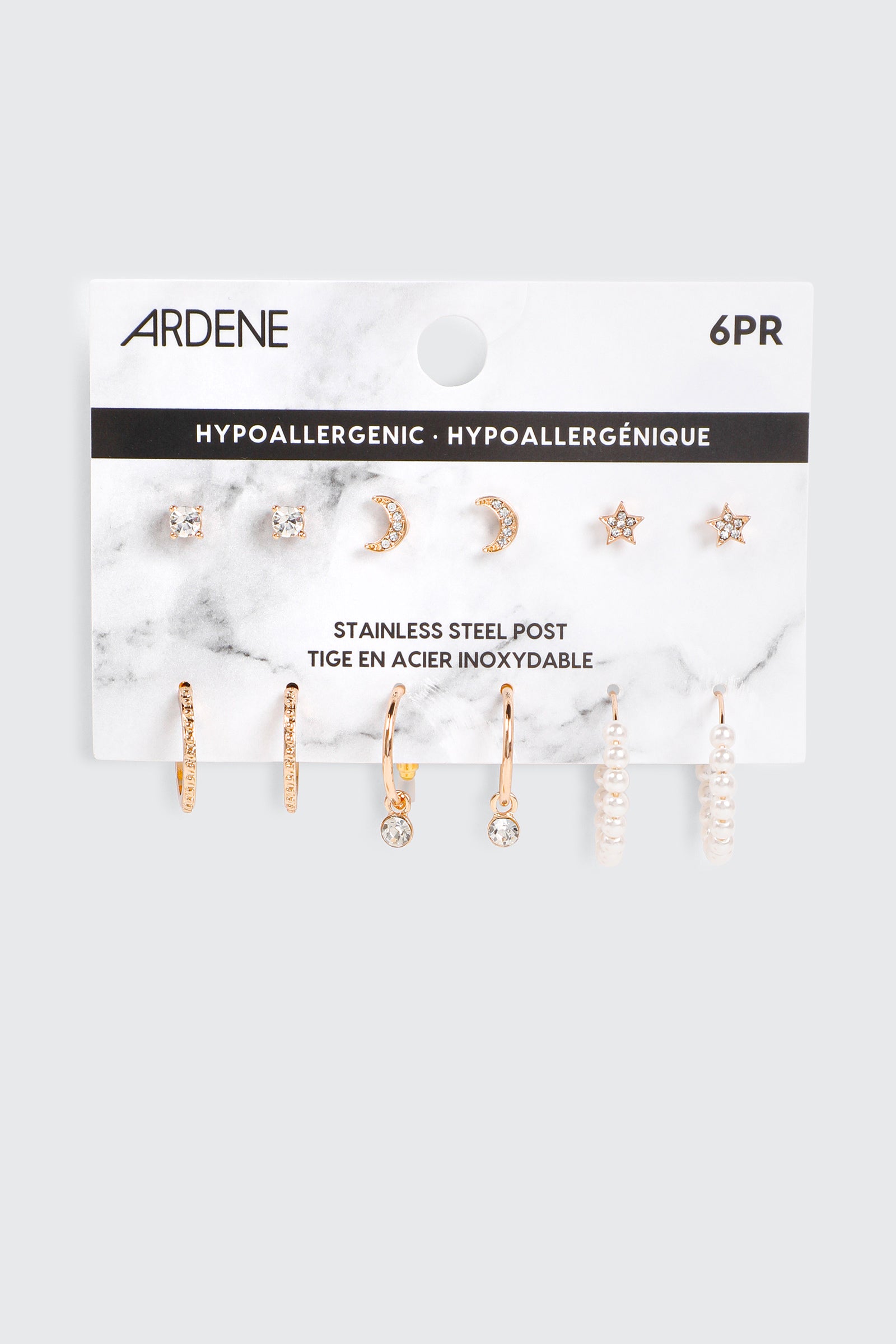6-Pack Celestial Hoop and Stud Earrings