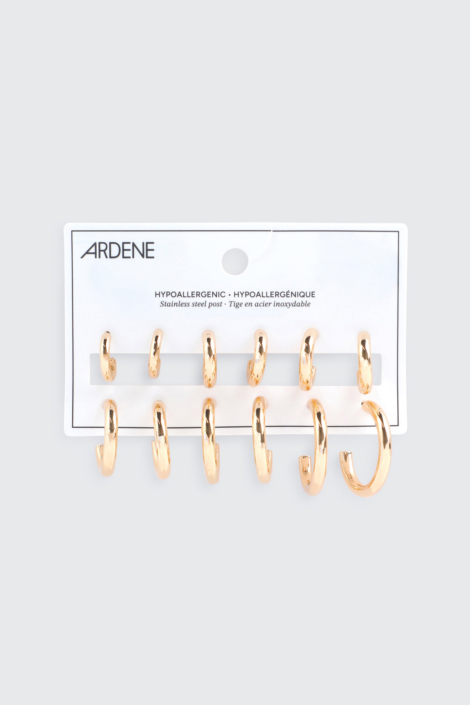 6 Pack Hoop Earrings