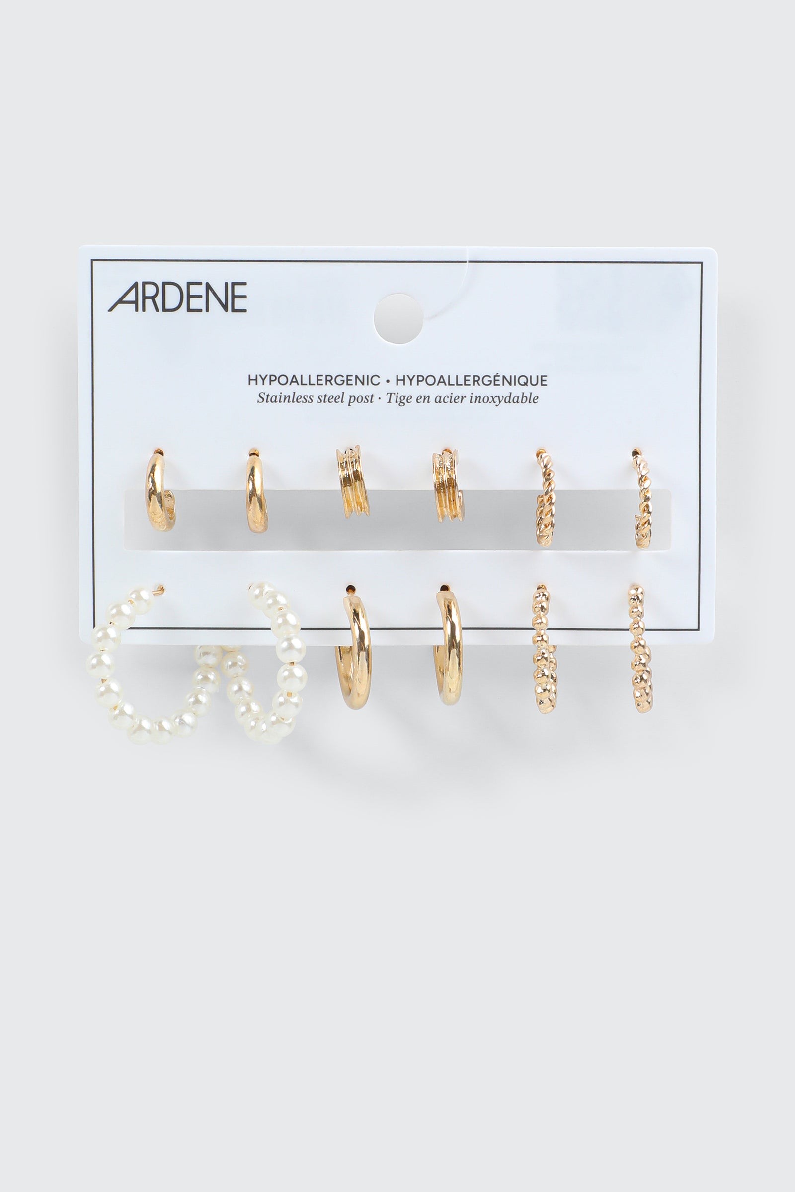6-Pack Mixed Hoop Earrings