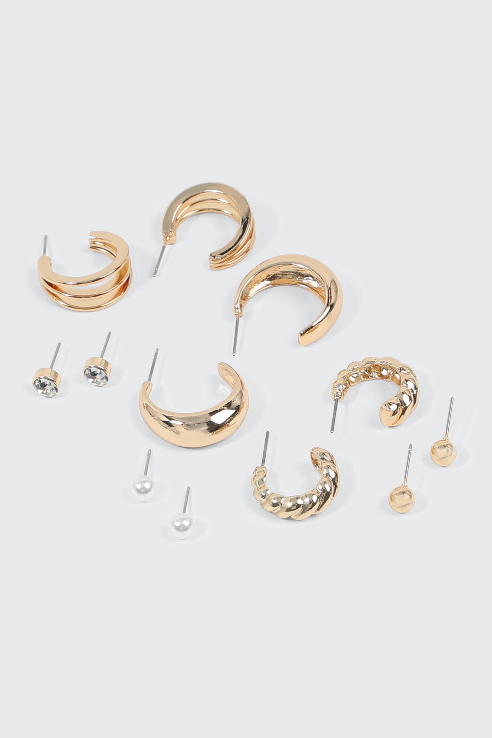 6-Pack Studs & Hoops Earrings Set