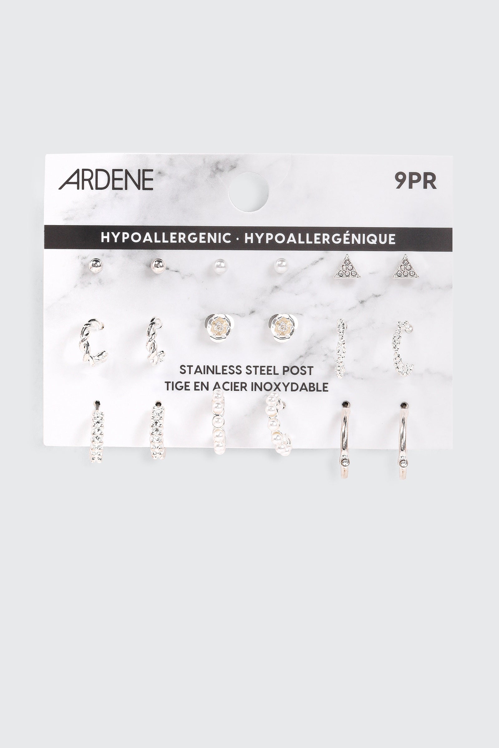 9-Pack Hoop & Stud Earrings