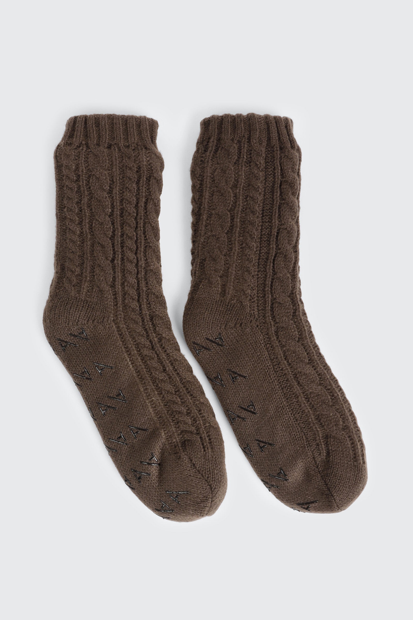 Cable Knit Slipper Socks