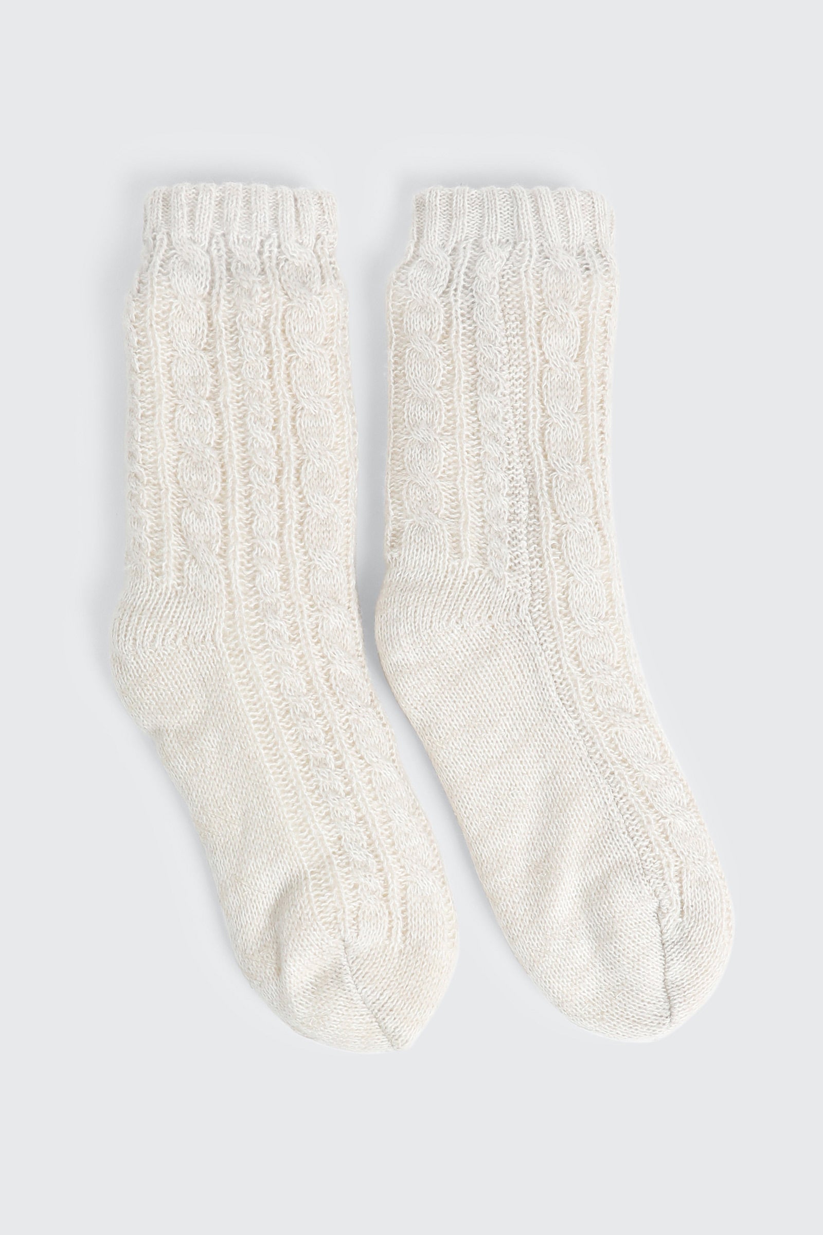 Cable Knit Slipper Socks