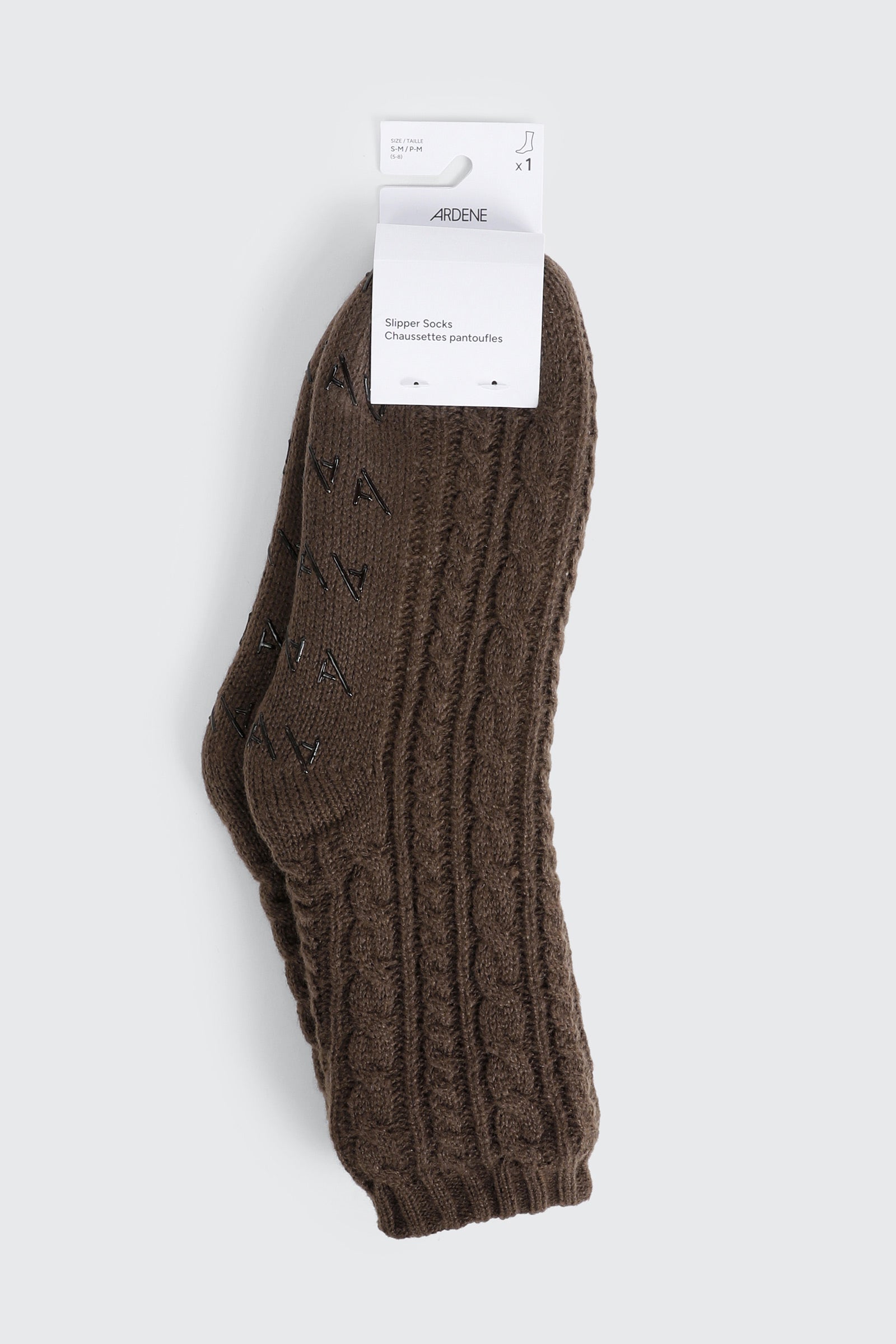 Cable Knit Slipper Socks