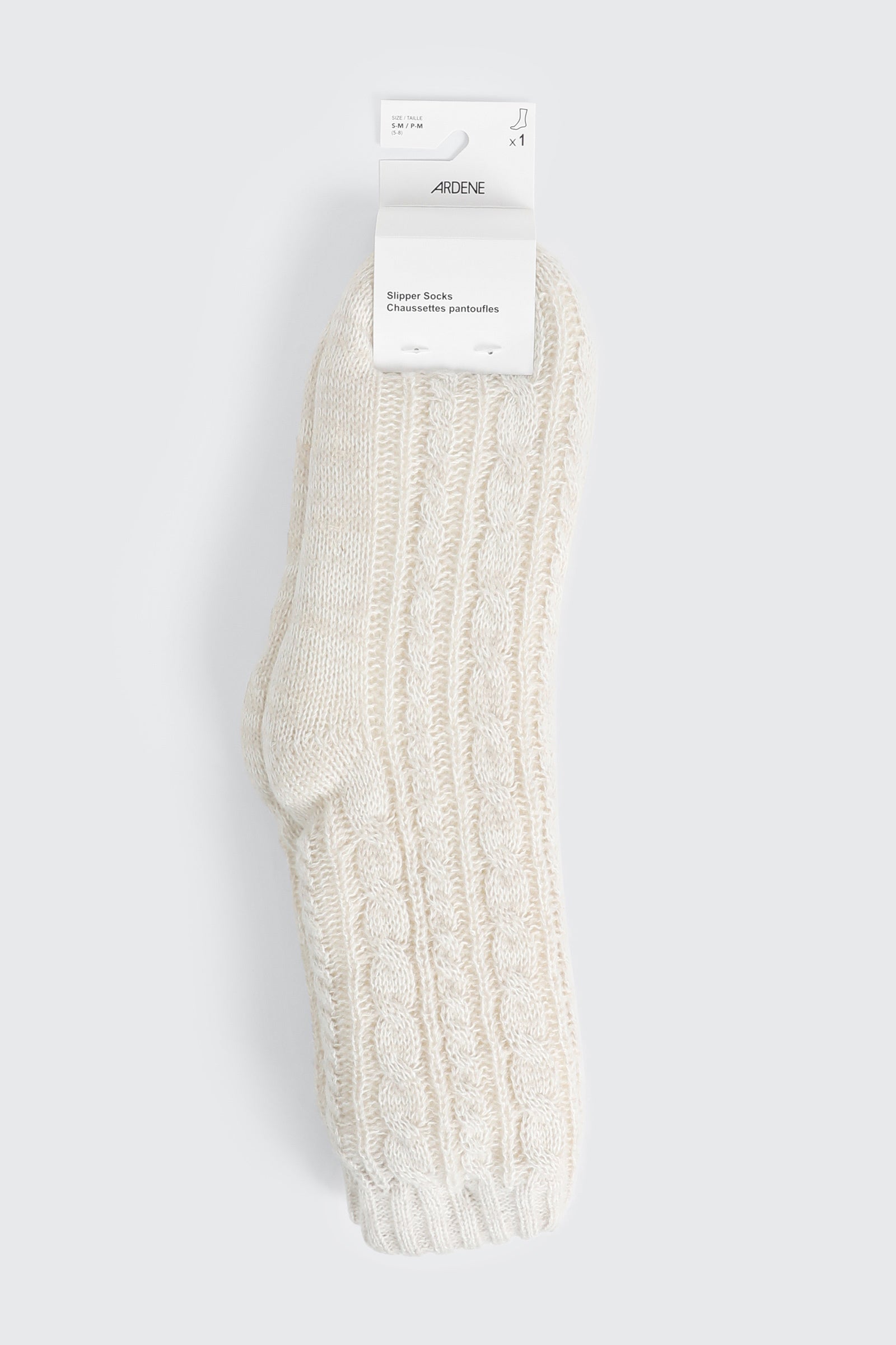 Cable Knit Slipper Socks