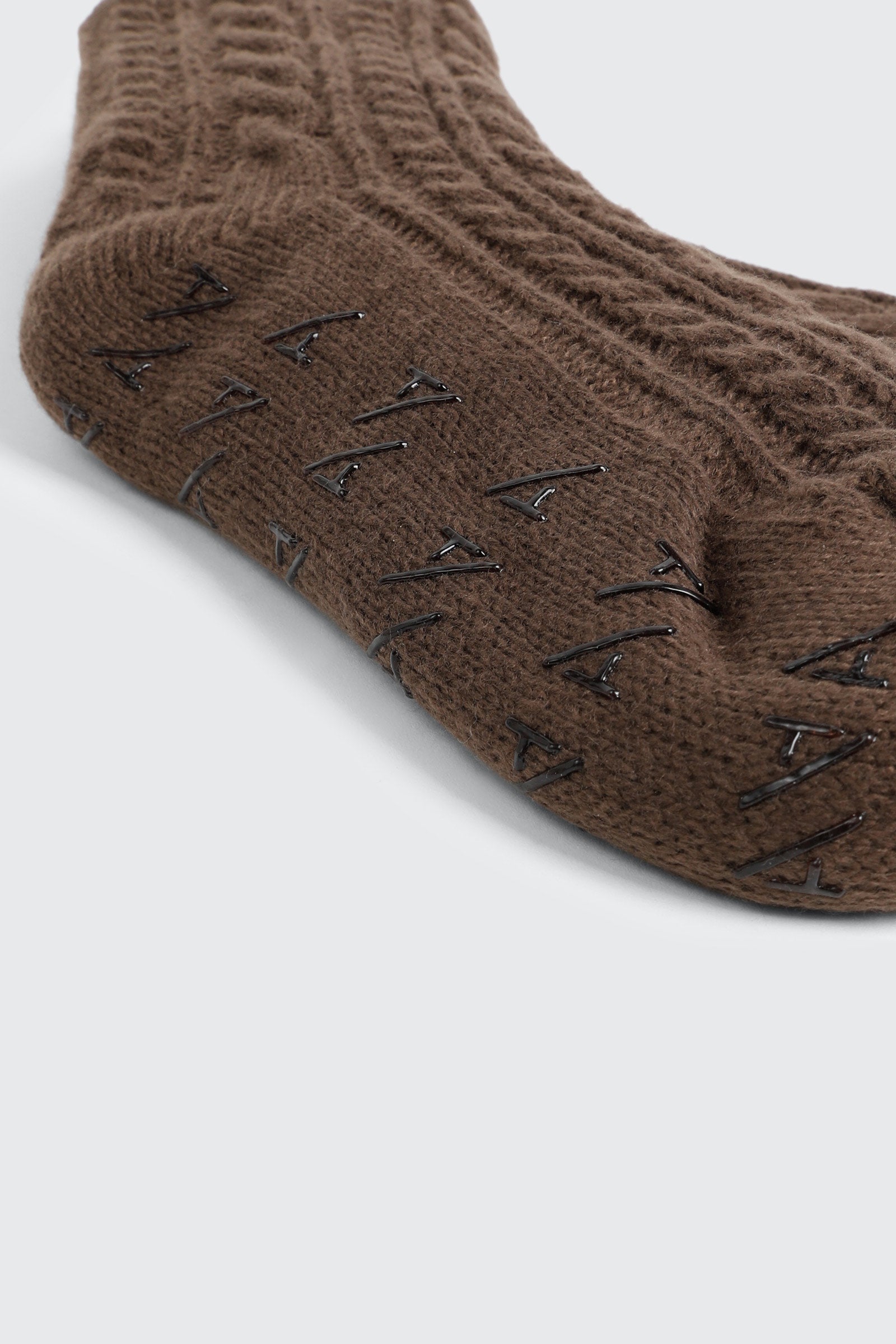 Cable Knit Slipper Socks