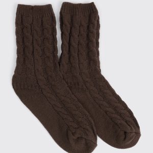Chunky Cable Knit Boot Socks