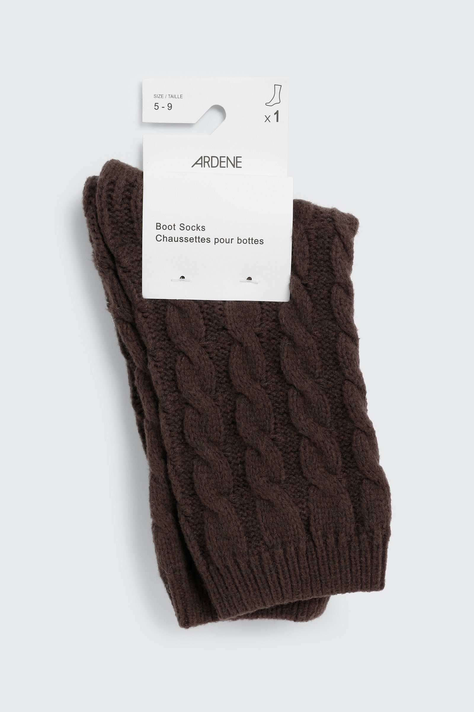 Chunky Cable Knit Boot Socks