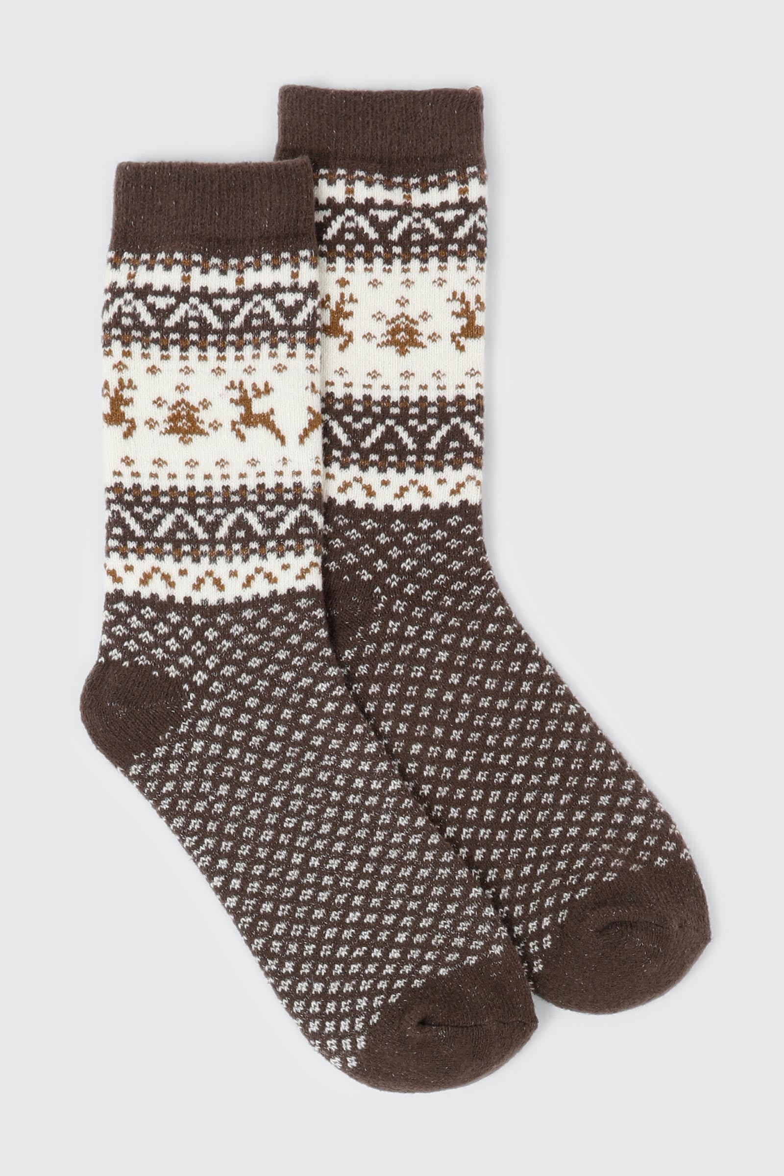 Deer Print Boot Socks