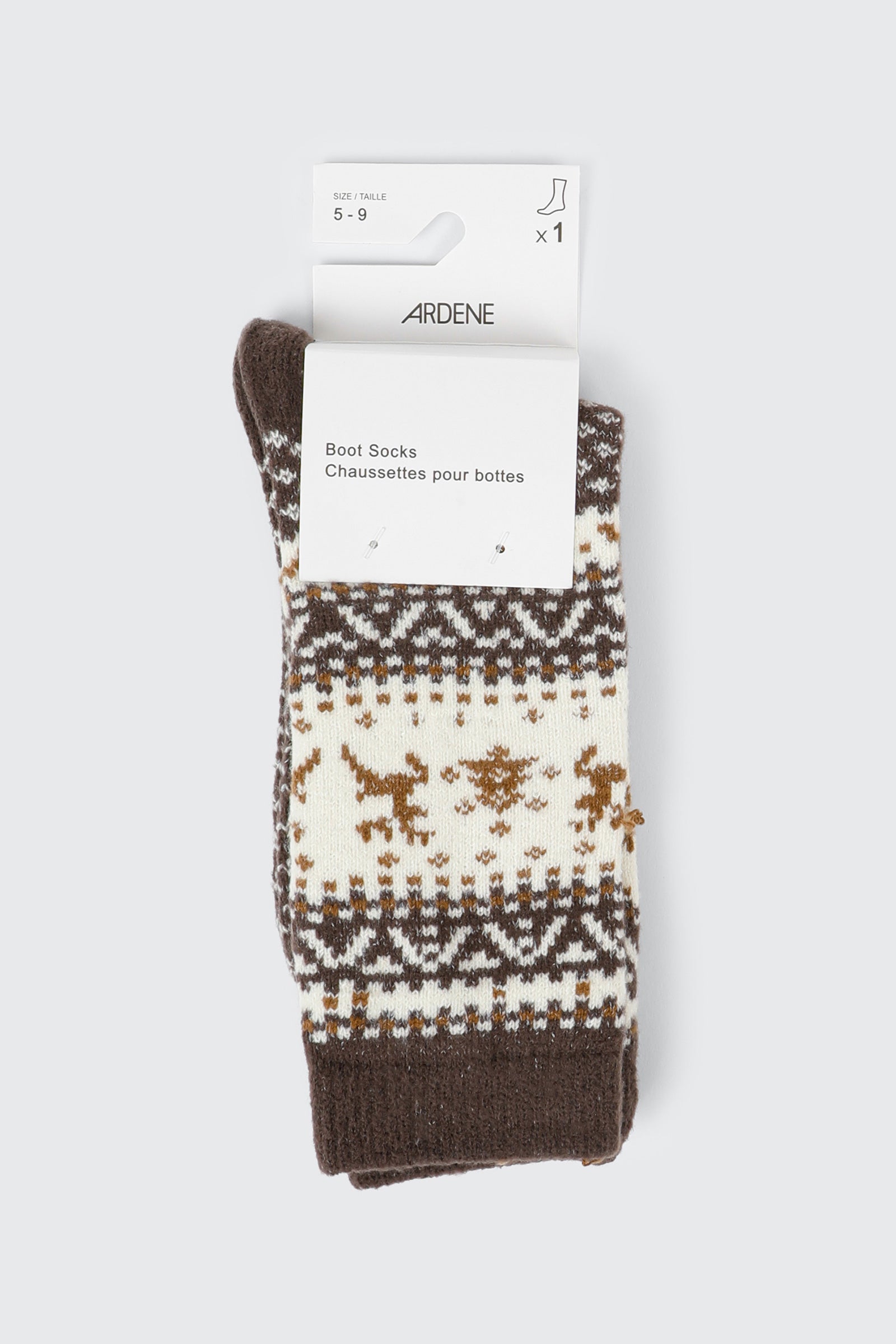 Deer Print Boot Socks
