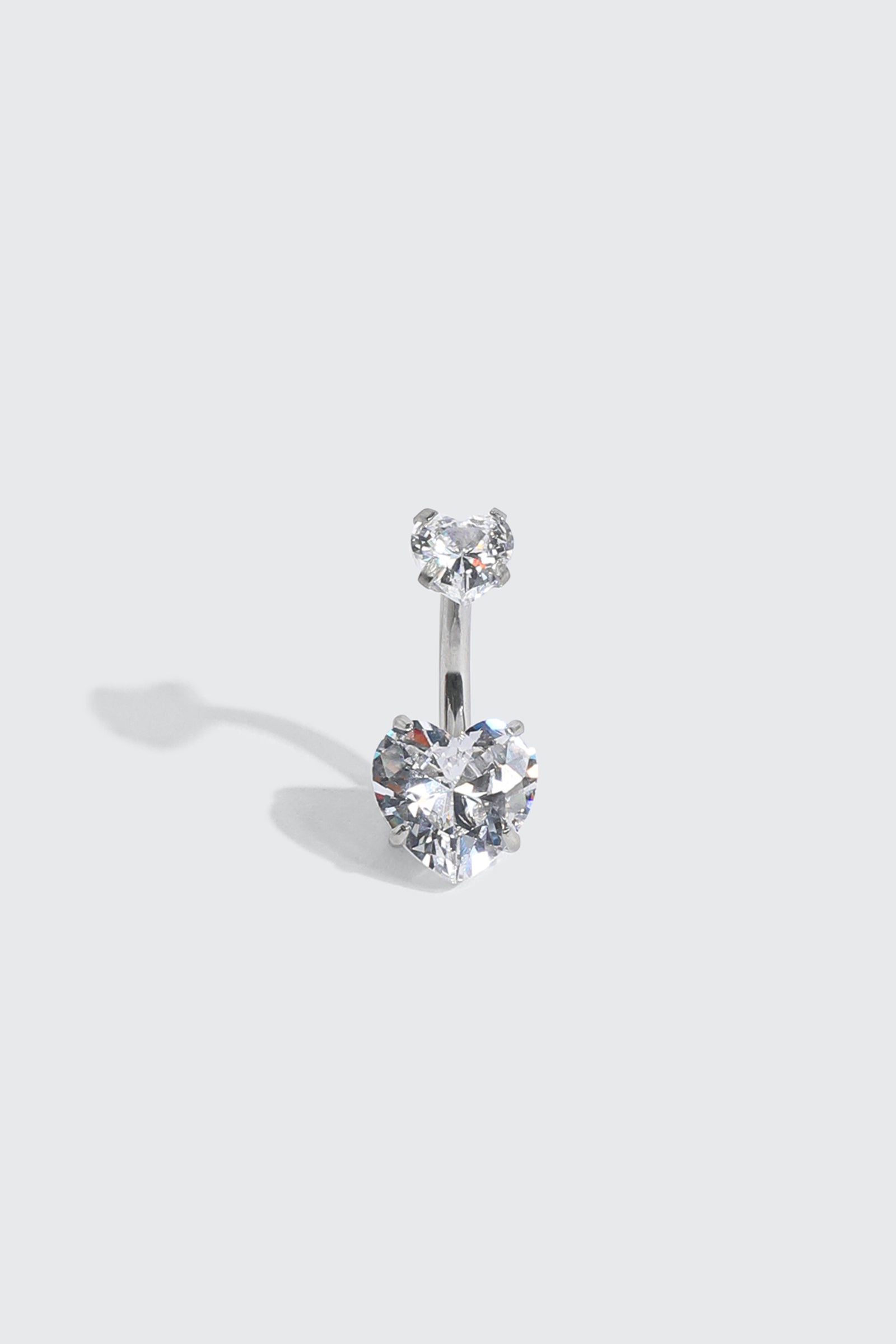 Heart Dangle Navel Piercing