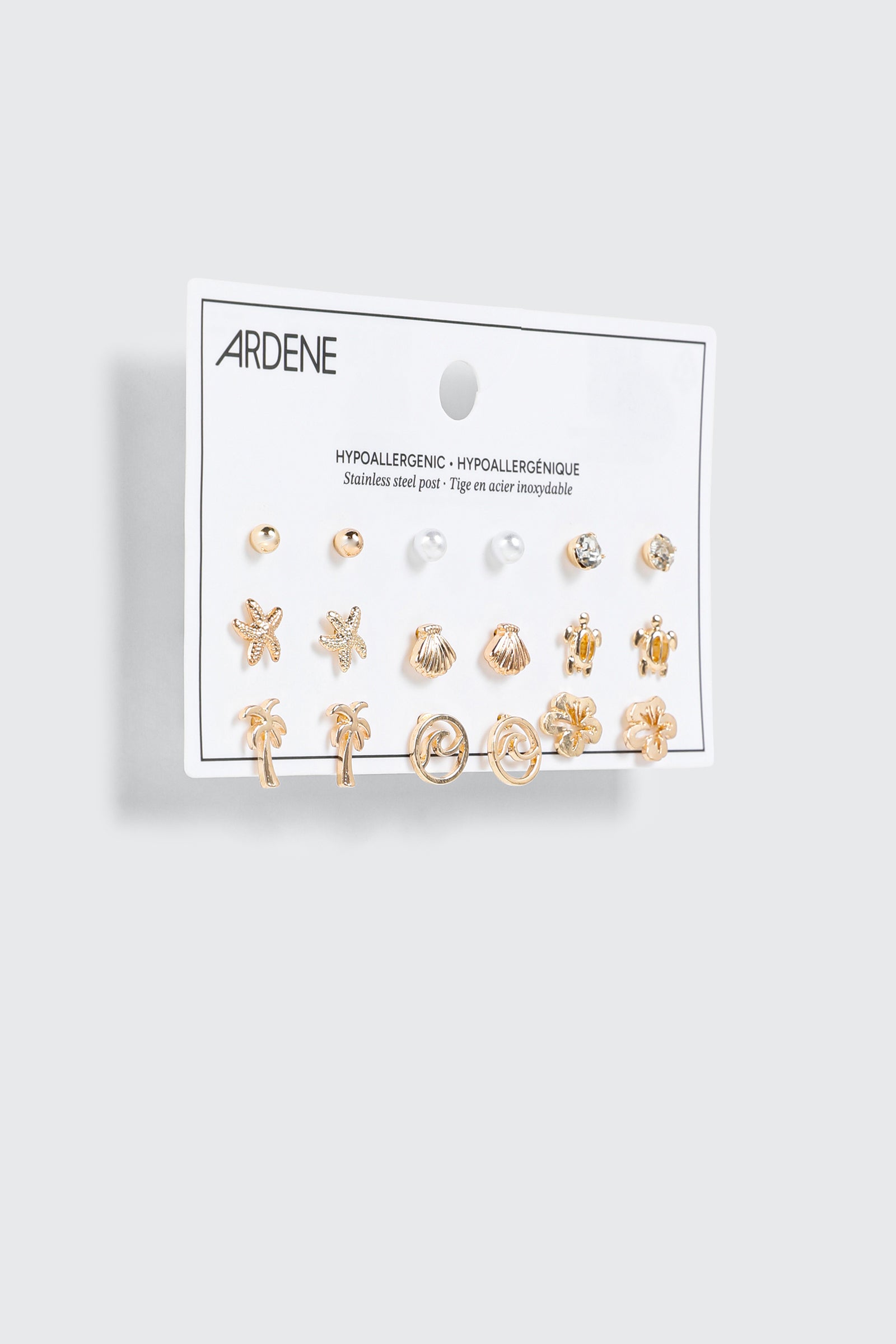 Mixed Shape Stud Earring Set