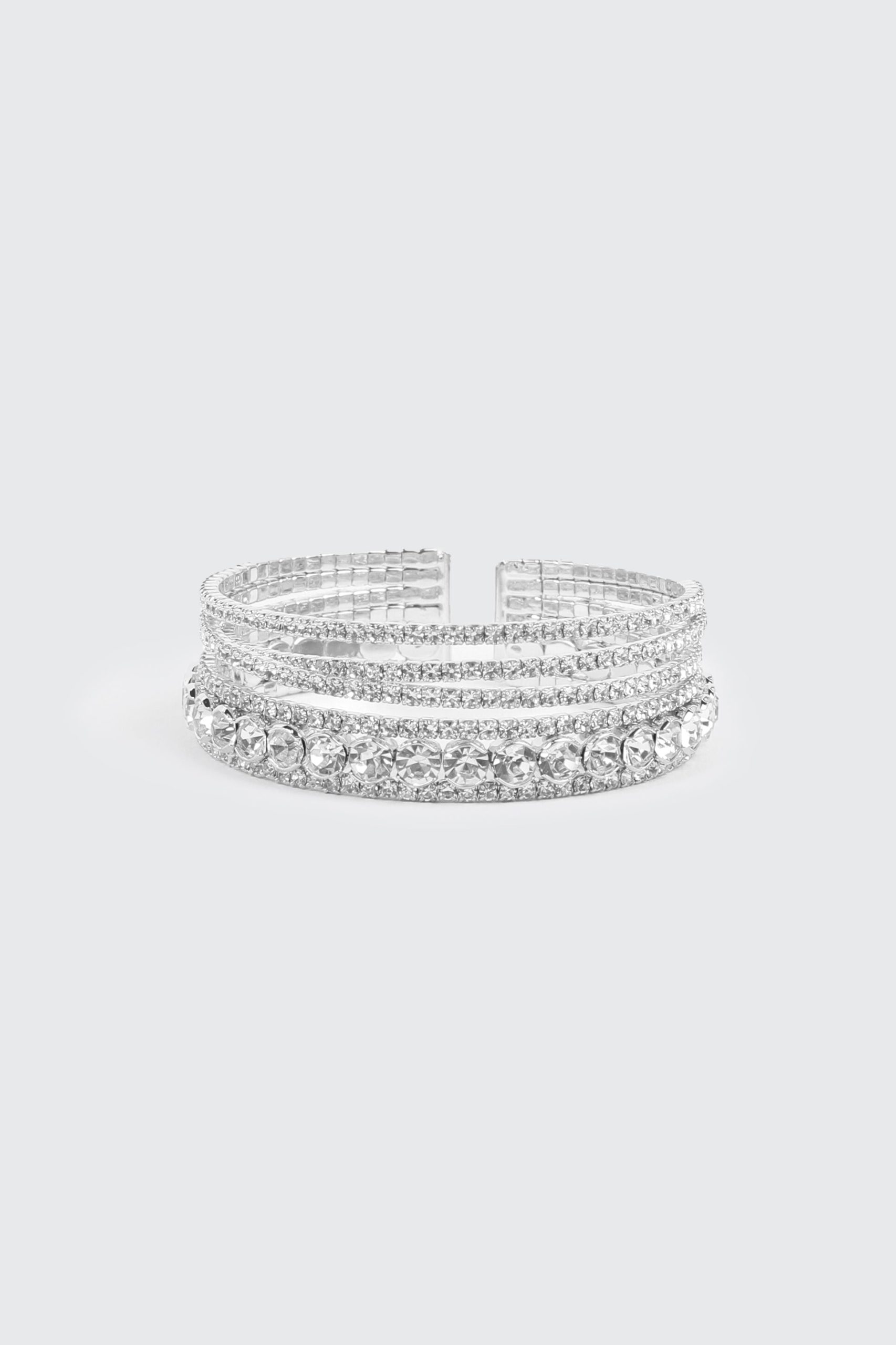 Multi Row Rhinestone Bracelet