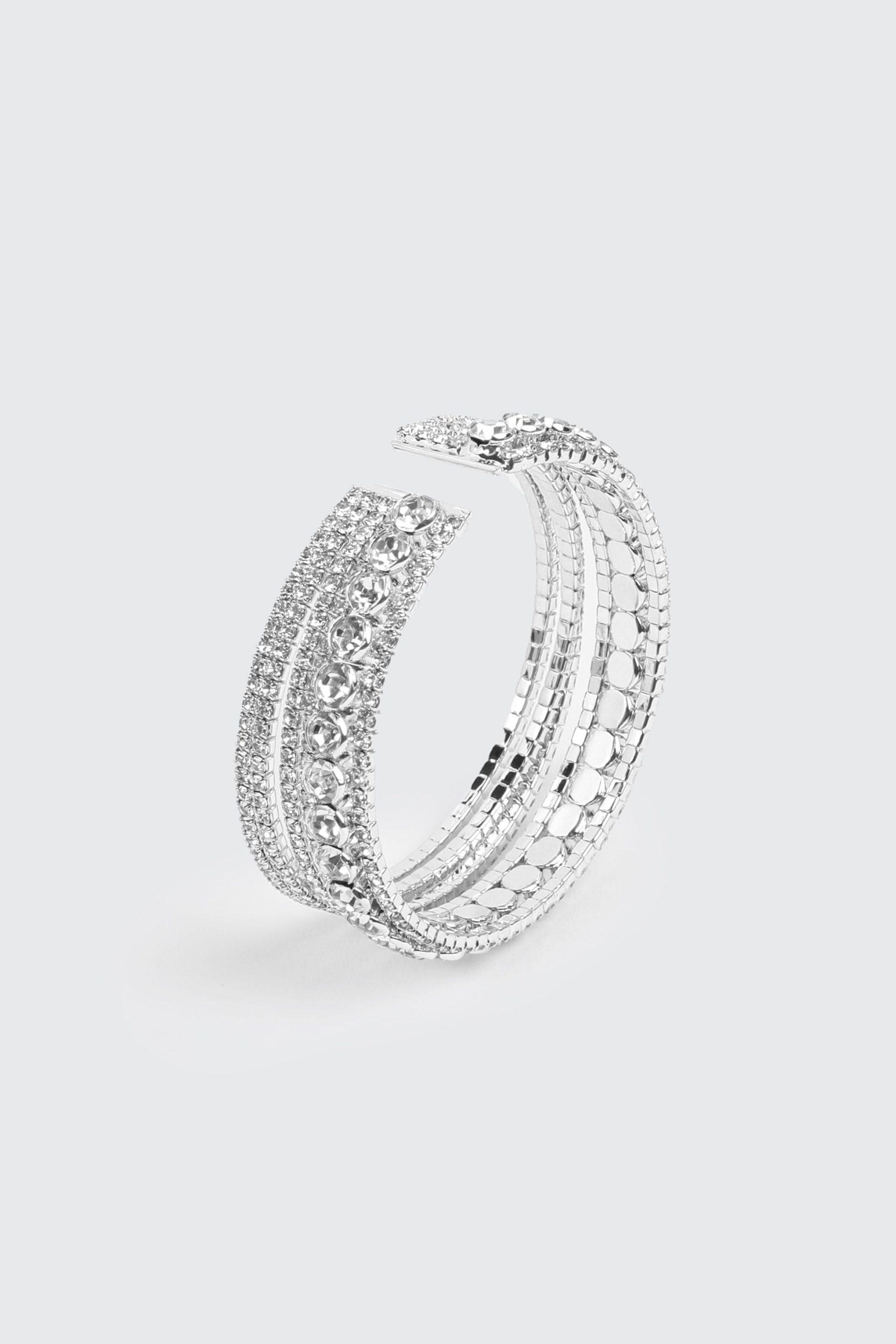 Multi Row Rhinestone Bracelet