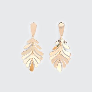 Palm Leaf Dangle Earrings