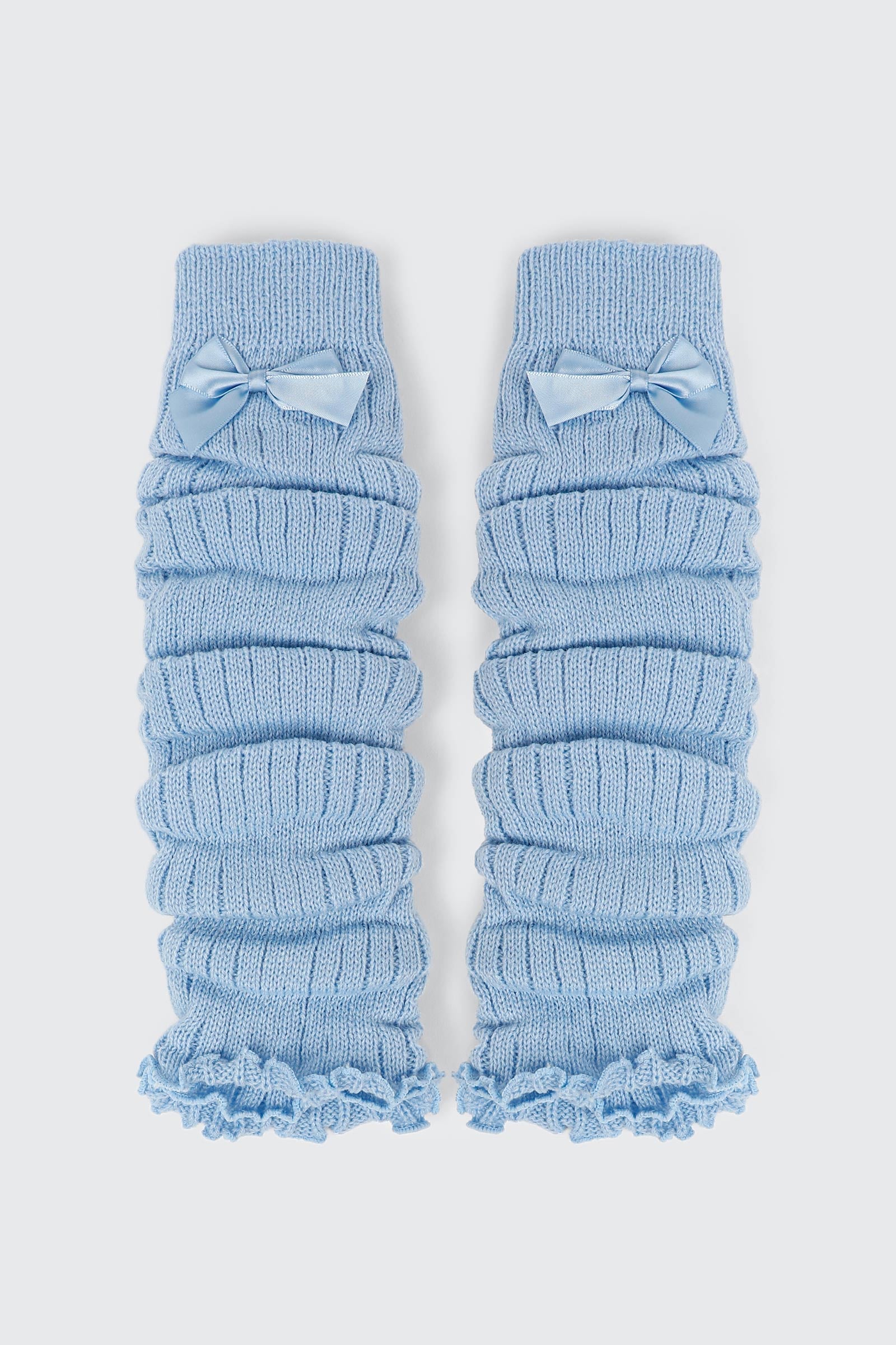 Ribbed Bow Leg Warmers