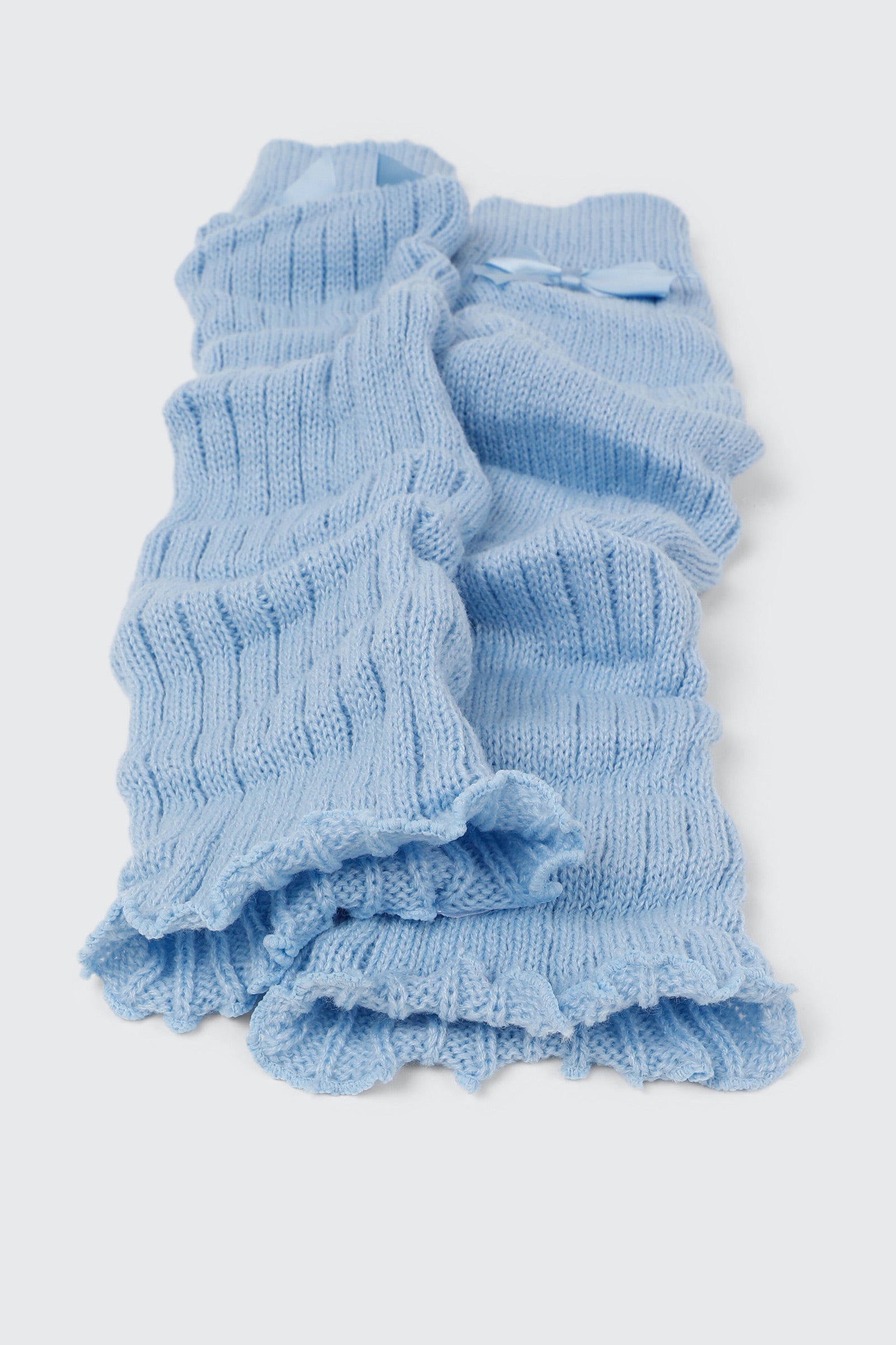 Ribbed Bow Leg Warmers