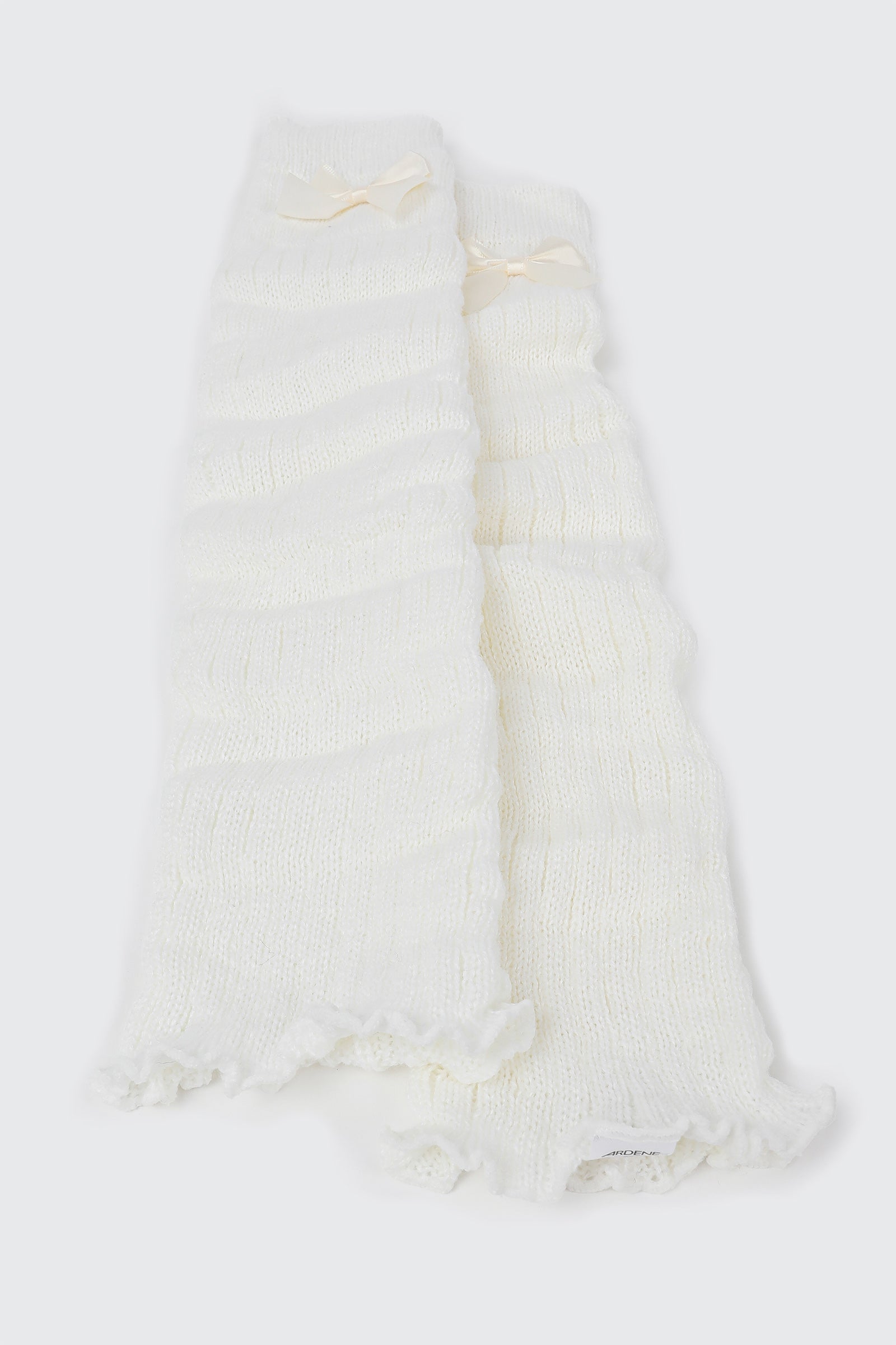 Ribbed Bow Leg Warmers