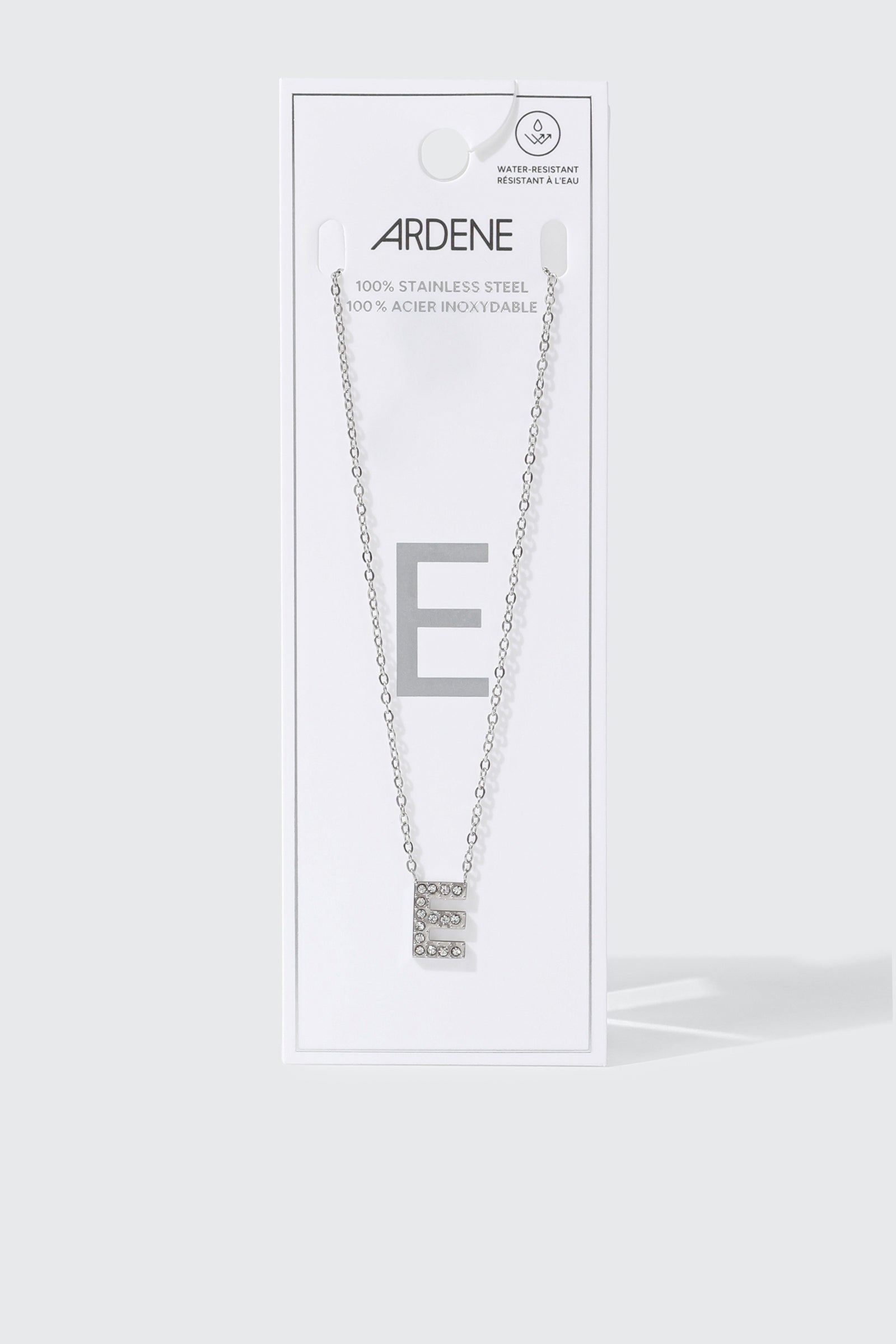Stainless Steel Initial E Necklace