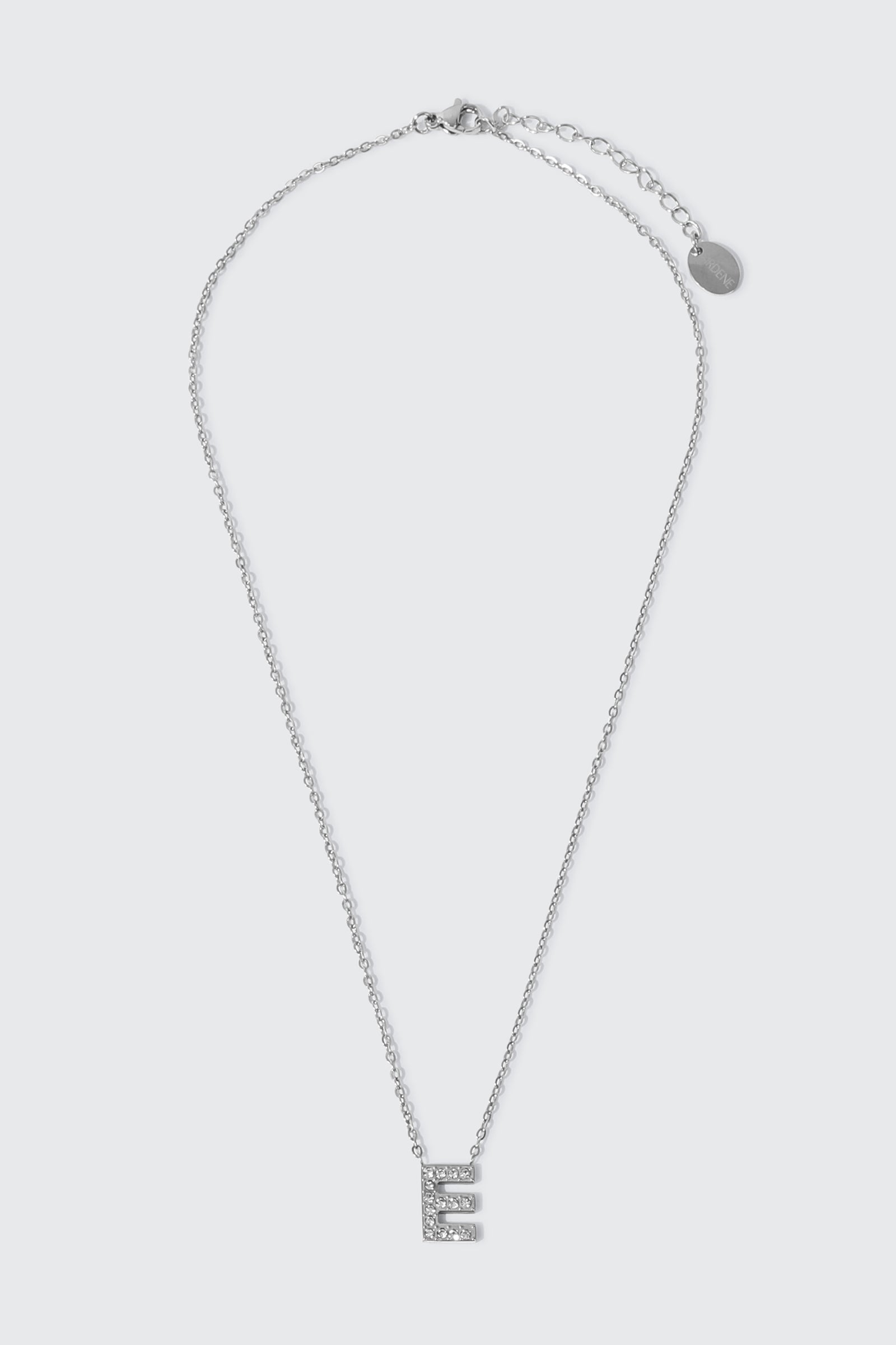 Stainless Steel Initial E Necklace