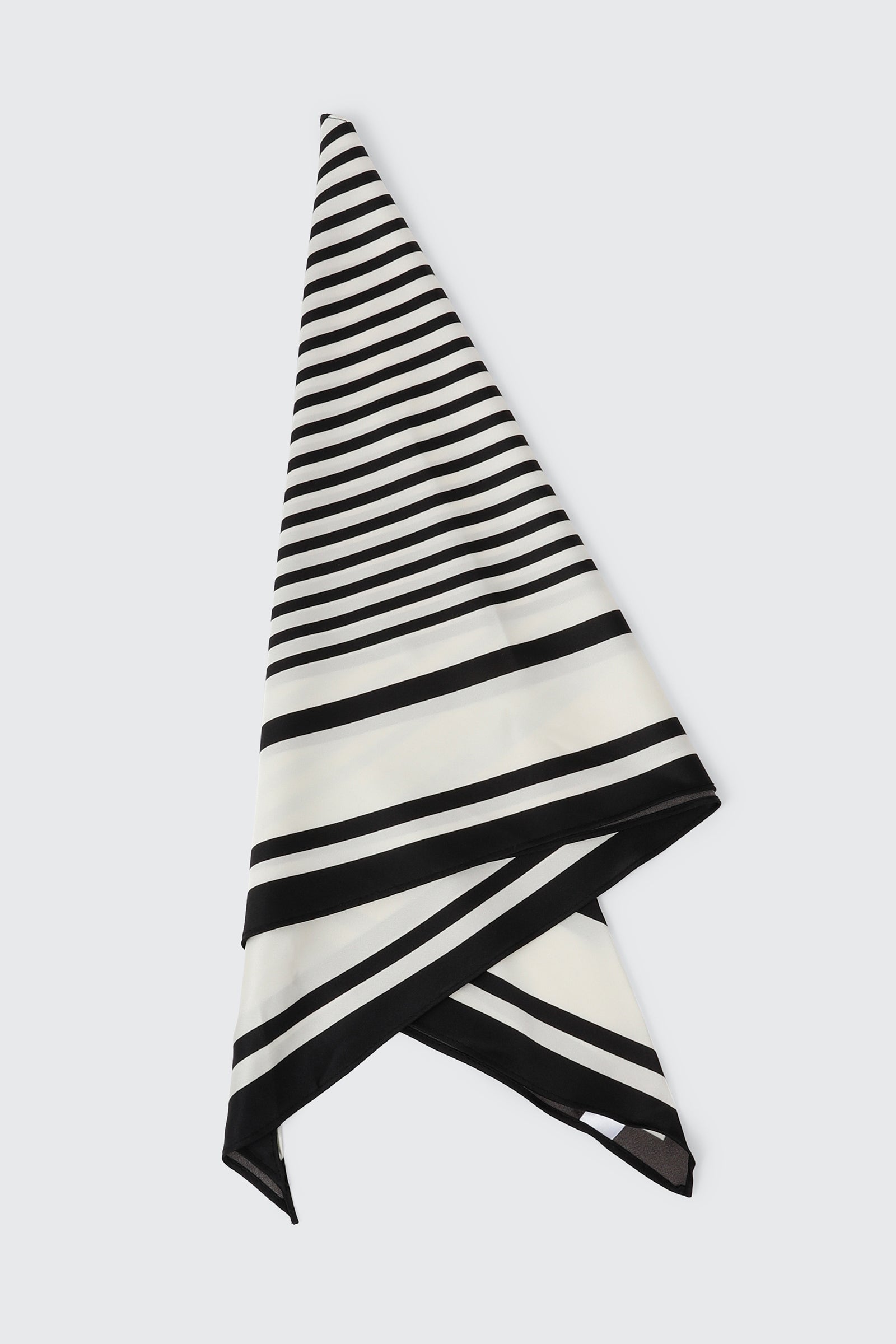 Striped Satin Triangle Scarf