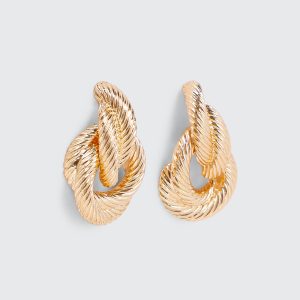 Twisted Double Loop Earrings