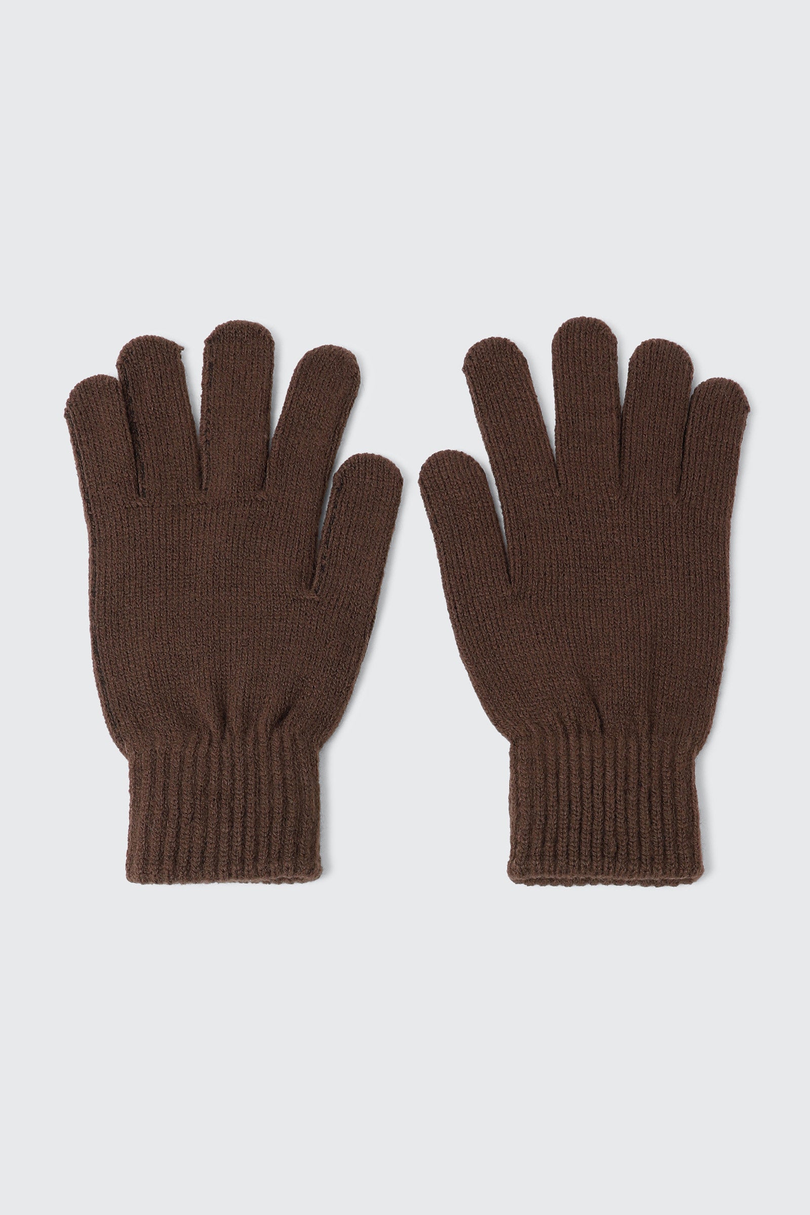 Ribbed Cuff Knit Gloves