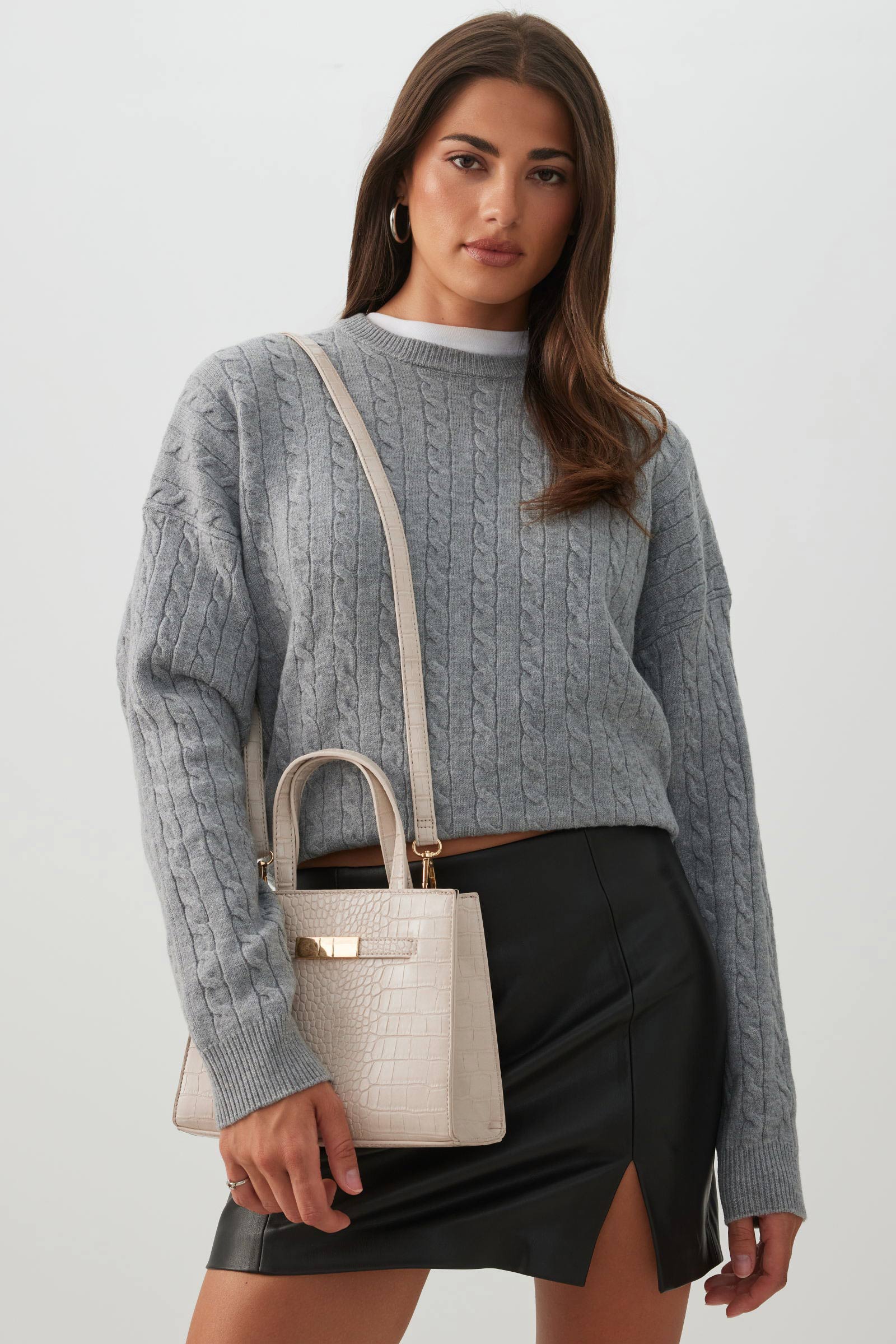 Croc Embossed Small Tote