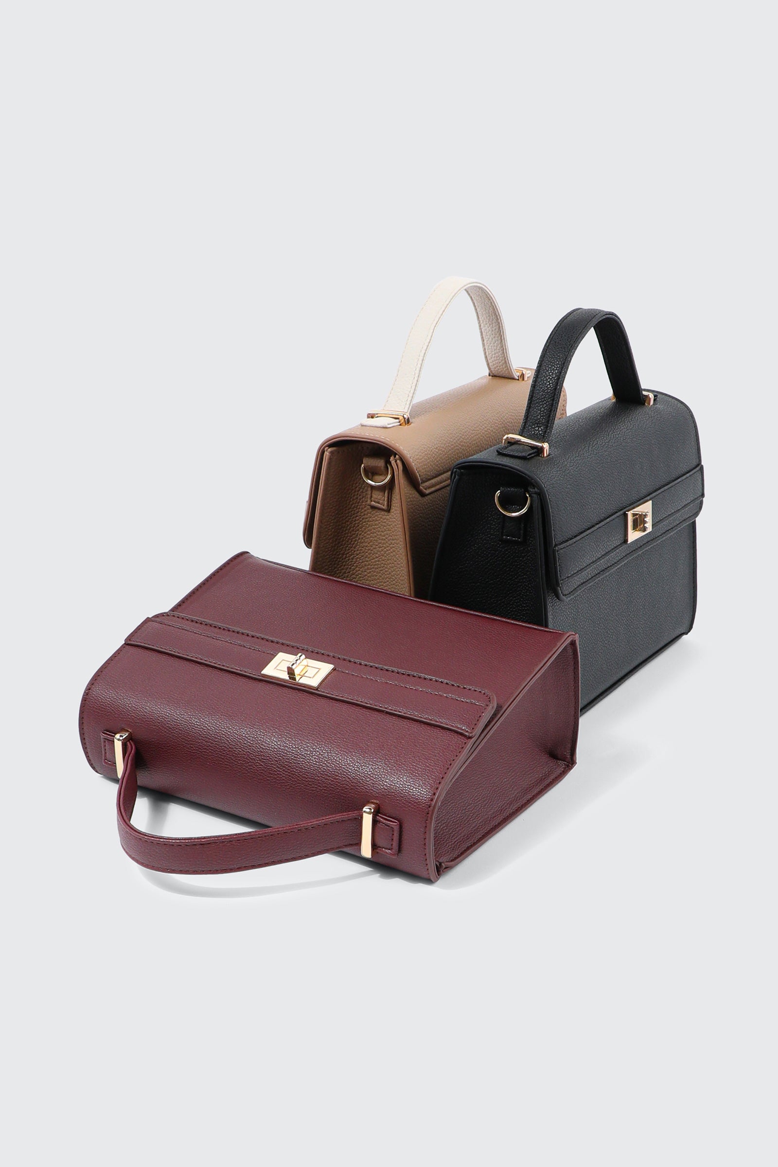 Faux leather Square Handbag