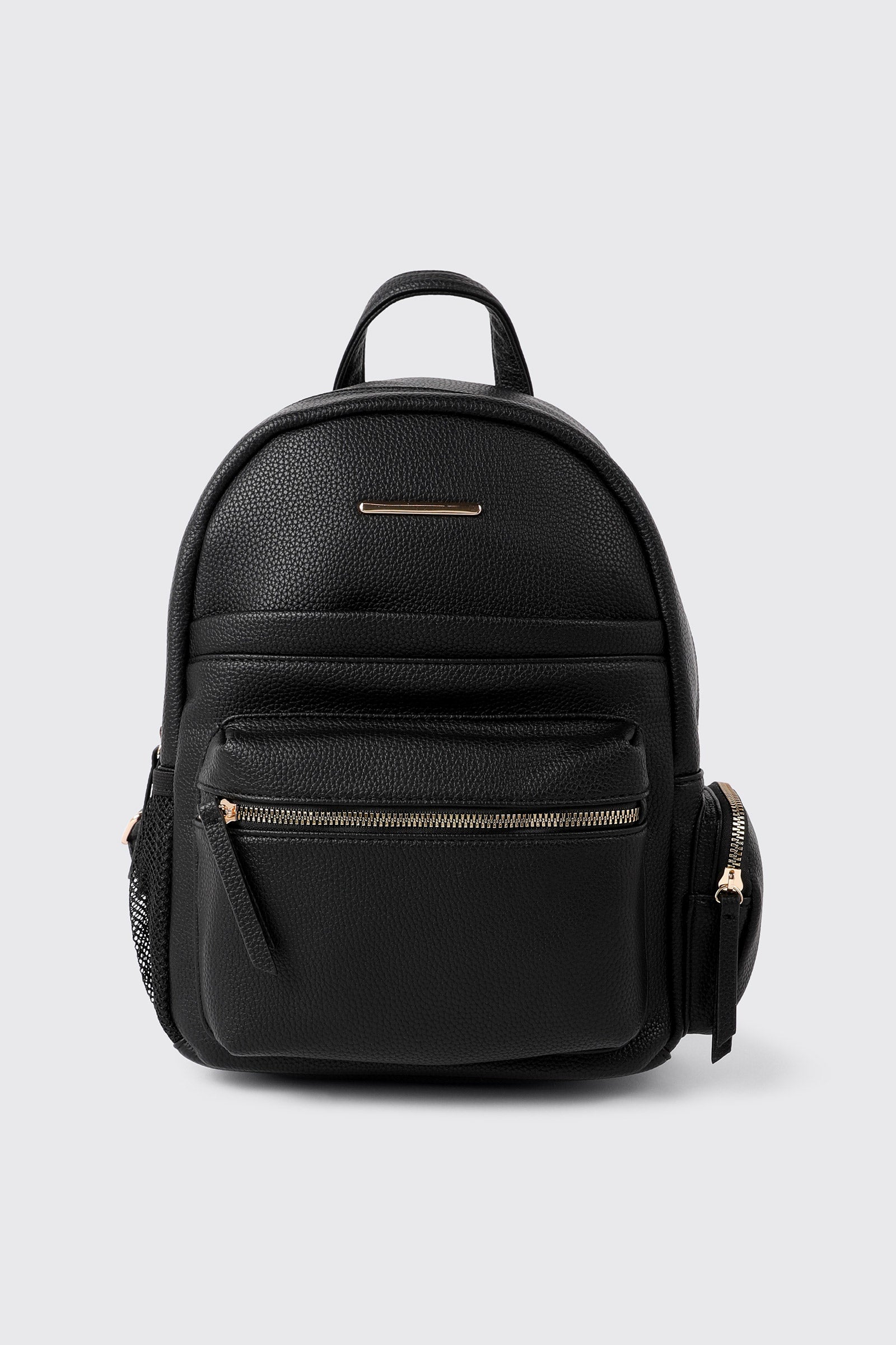 Pebbled Faux Leather Backpack