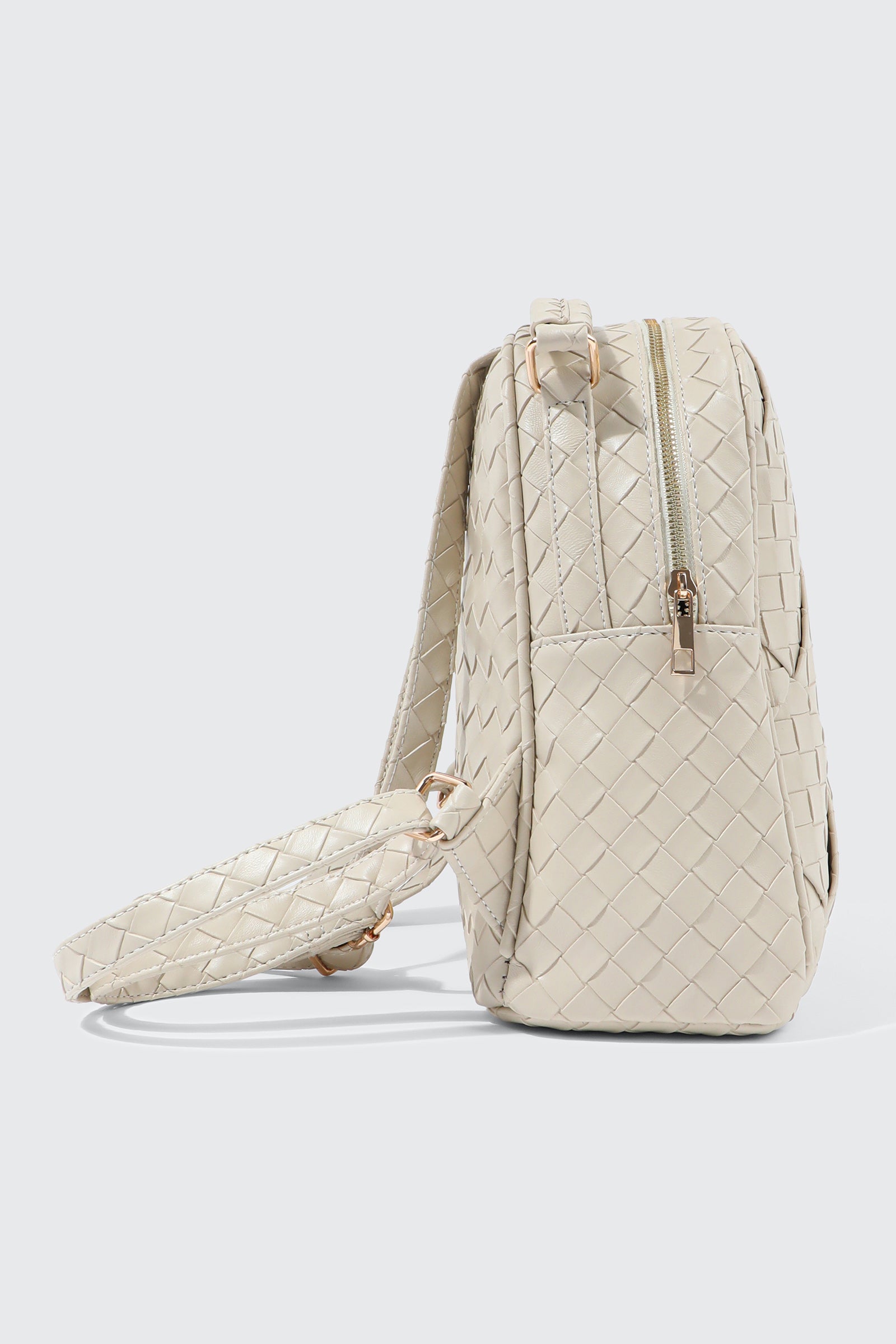 Quilted Woven Mini Backpack