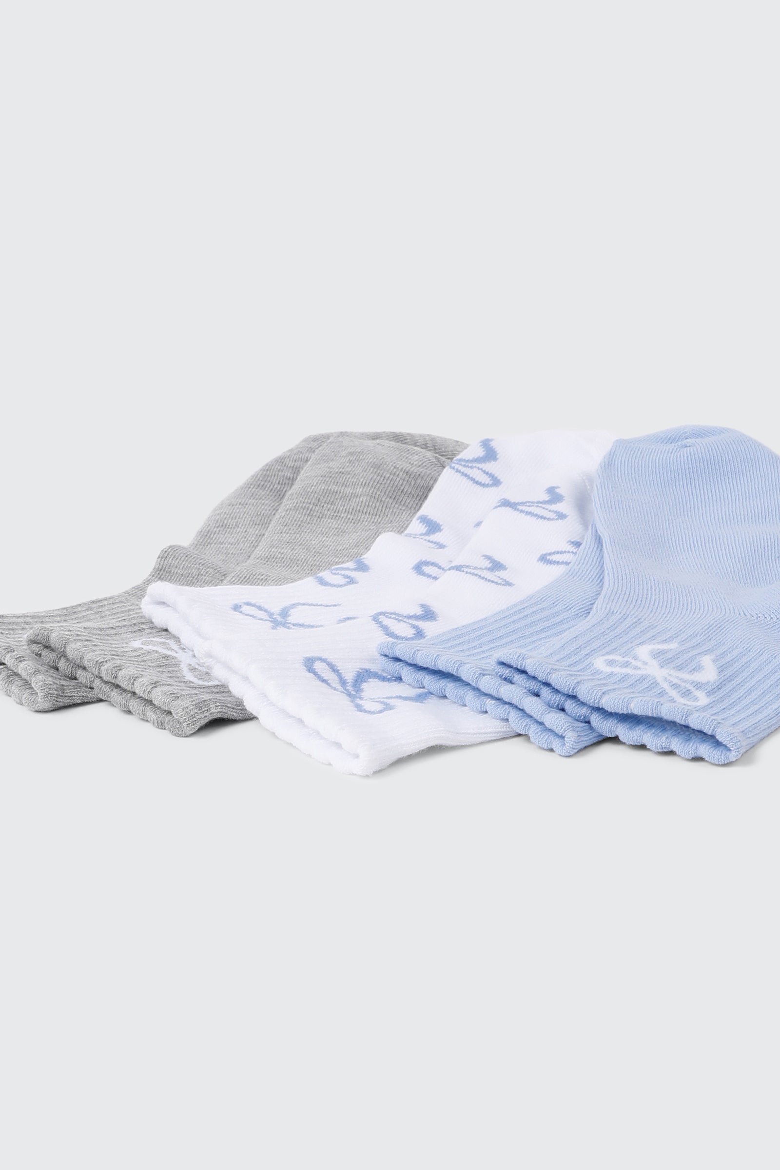 3-Pack Bow Demi Crew Socks