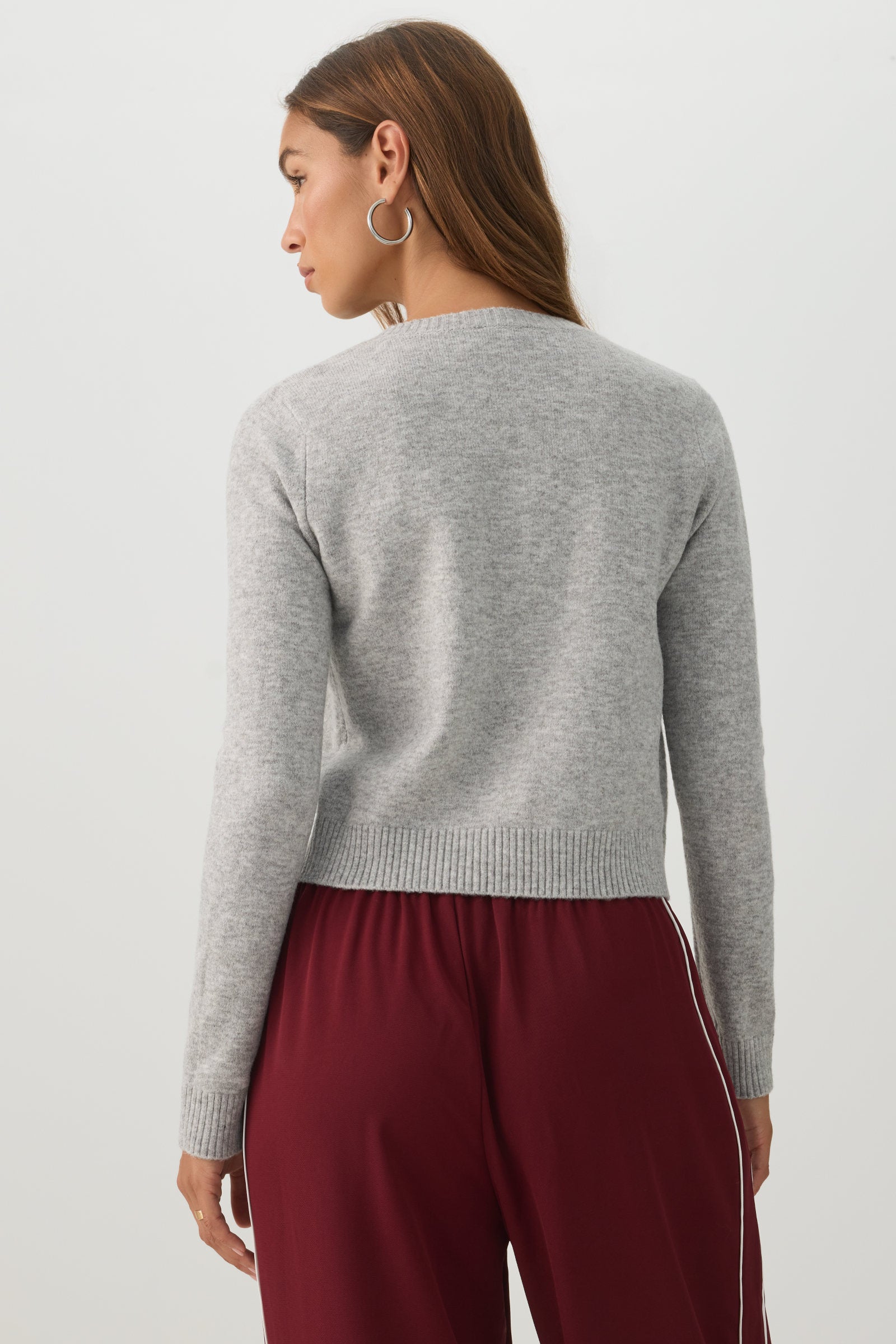 Cropped Button Front Cardigan