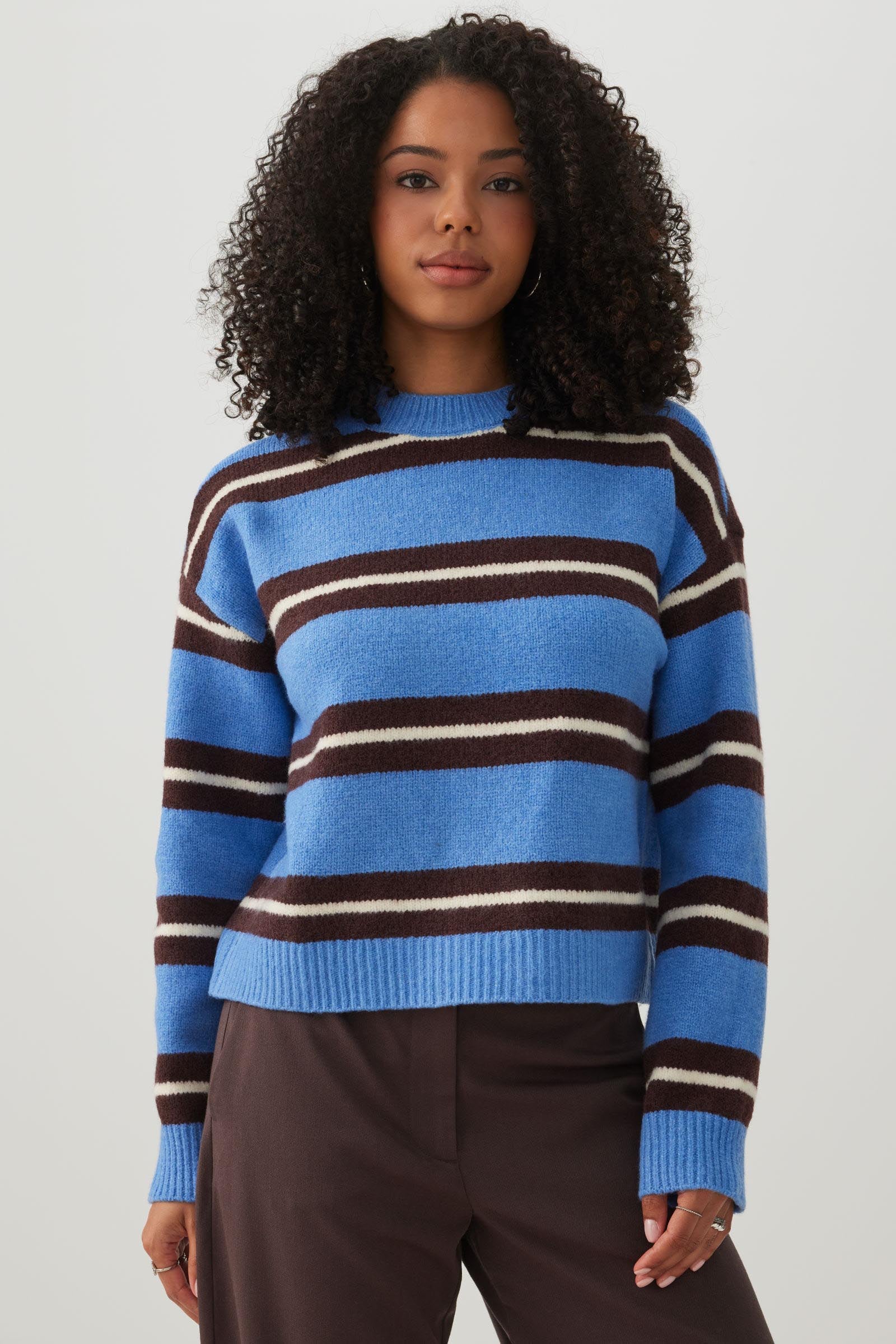 Cropped Striped Sweater