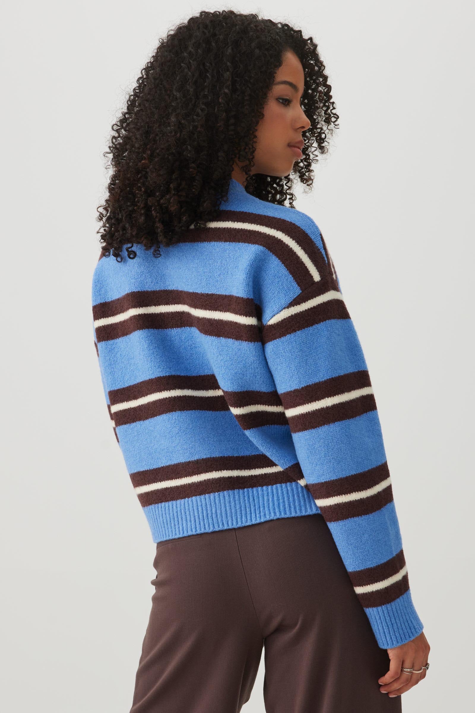 Cropped Striped Sweater