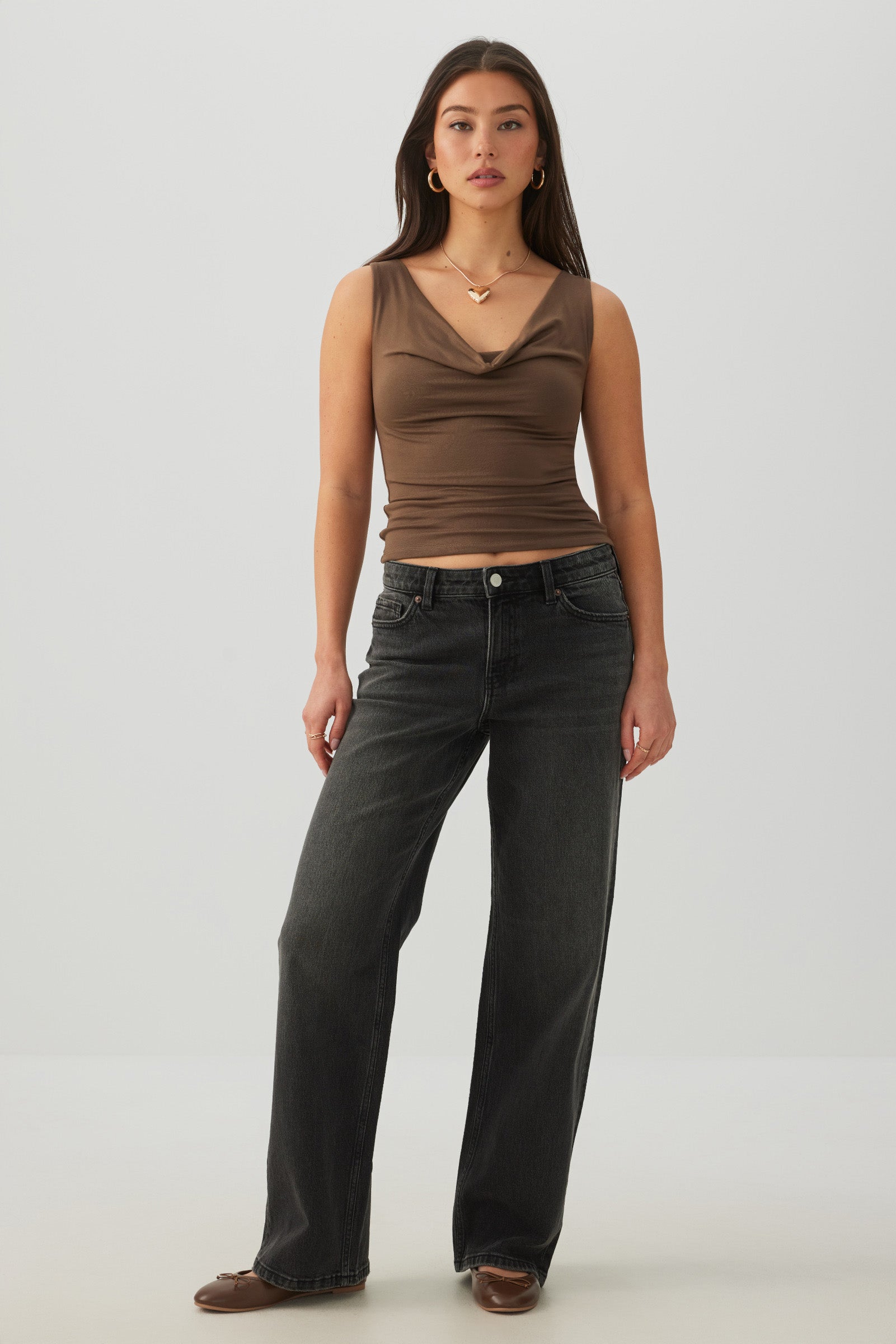 Drape Neck Tank Top