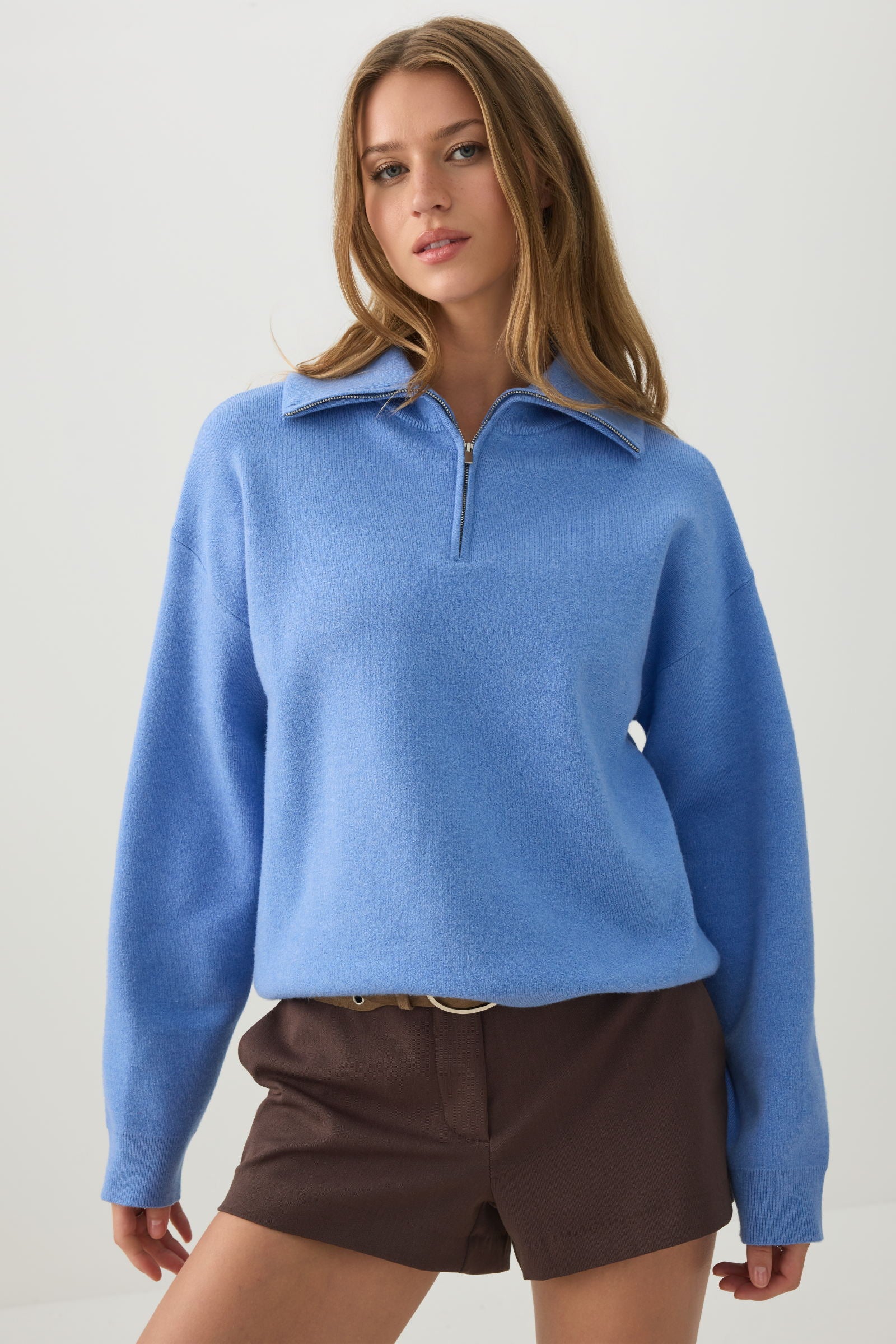Half Zip Polo Sweater