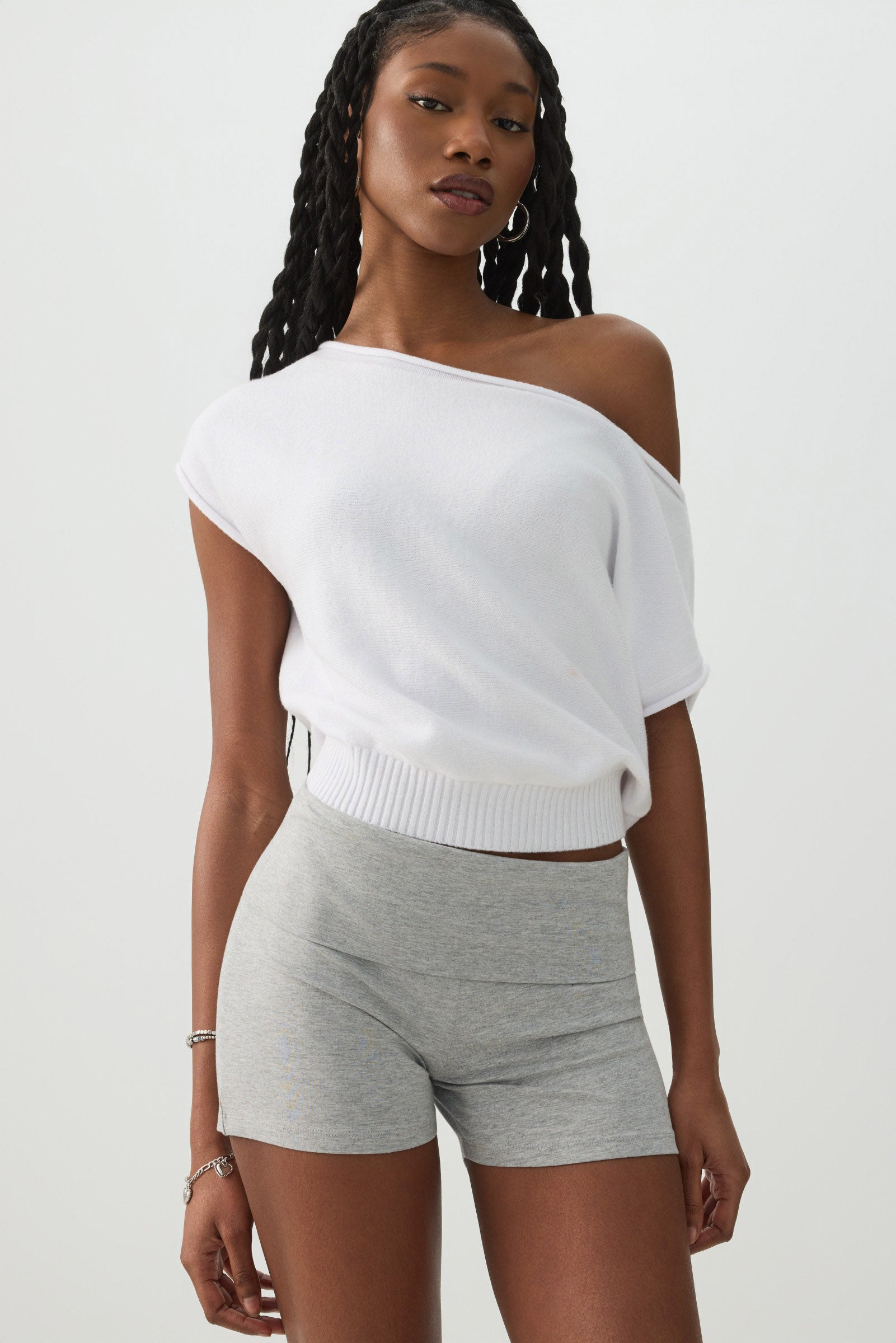 Mini Fold Over Biker Shorts