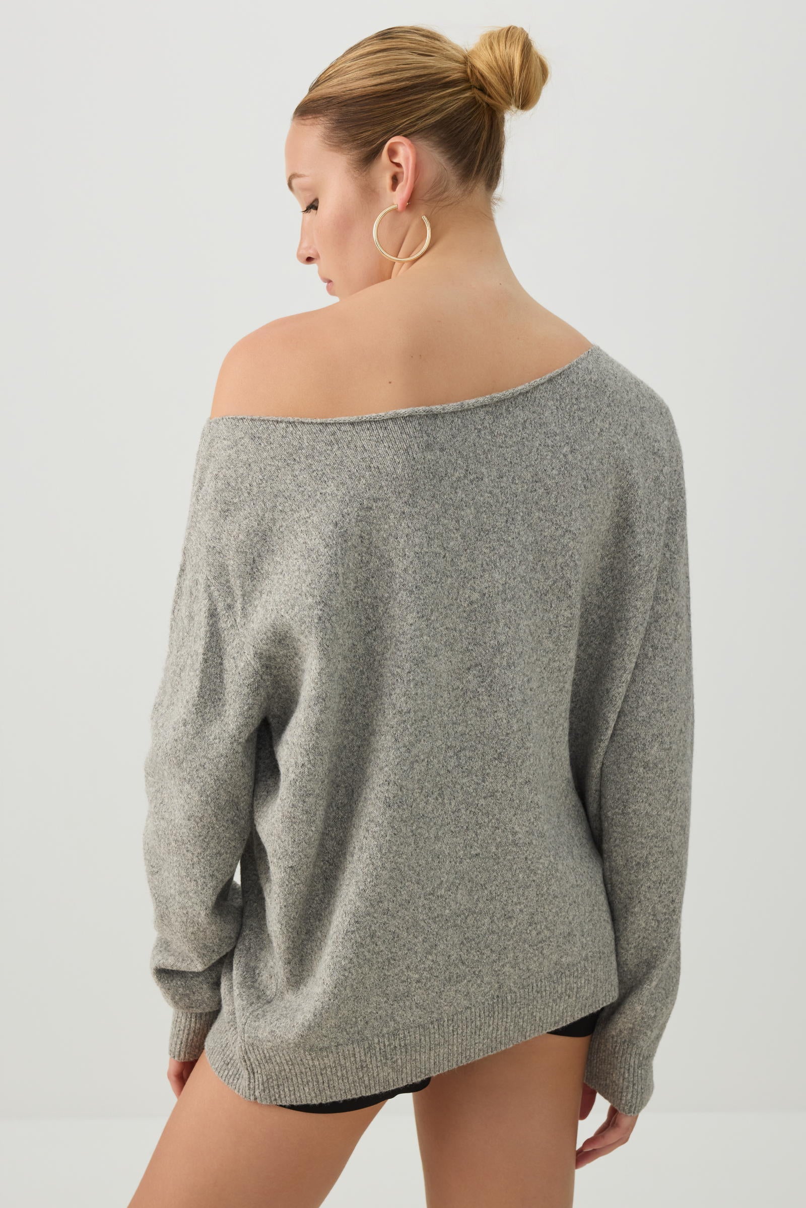 Off Shoulder Knit Sweater