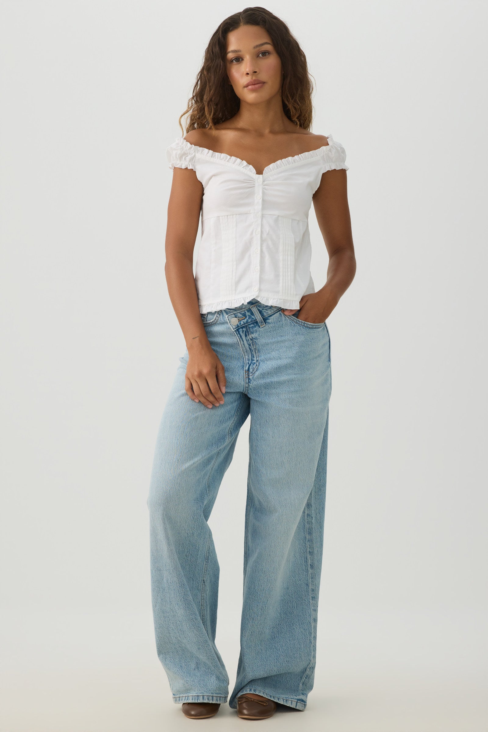 Off Shoulder Puff Sleeve Top