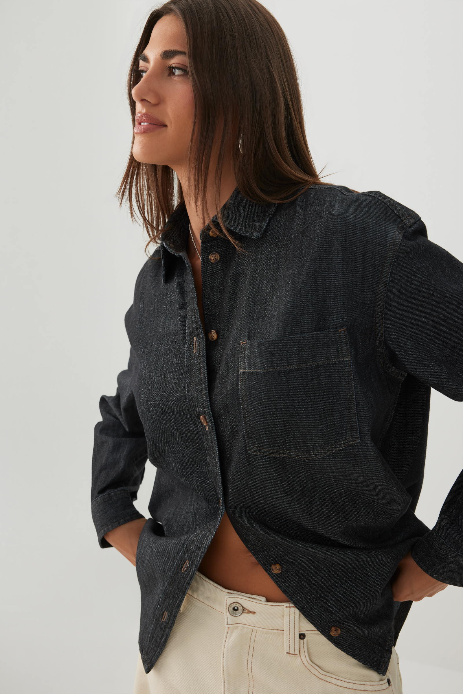 Oversized Denim Shirt